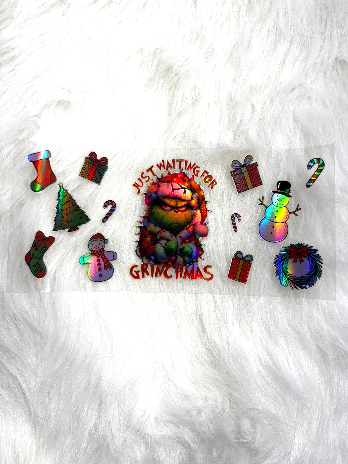 Holographic UV DTF Gman Just Waiting Wrap Sticker #48