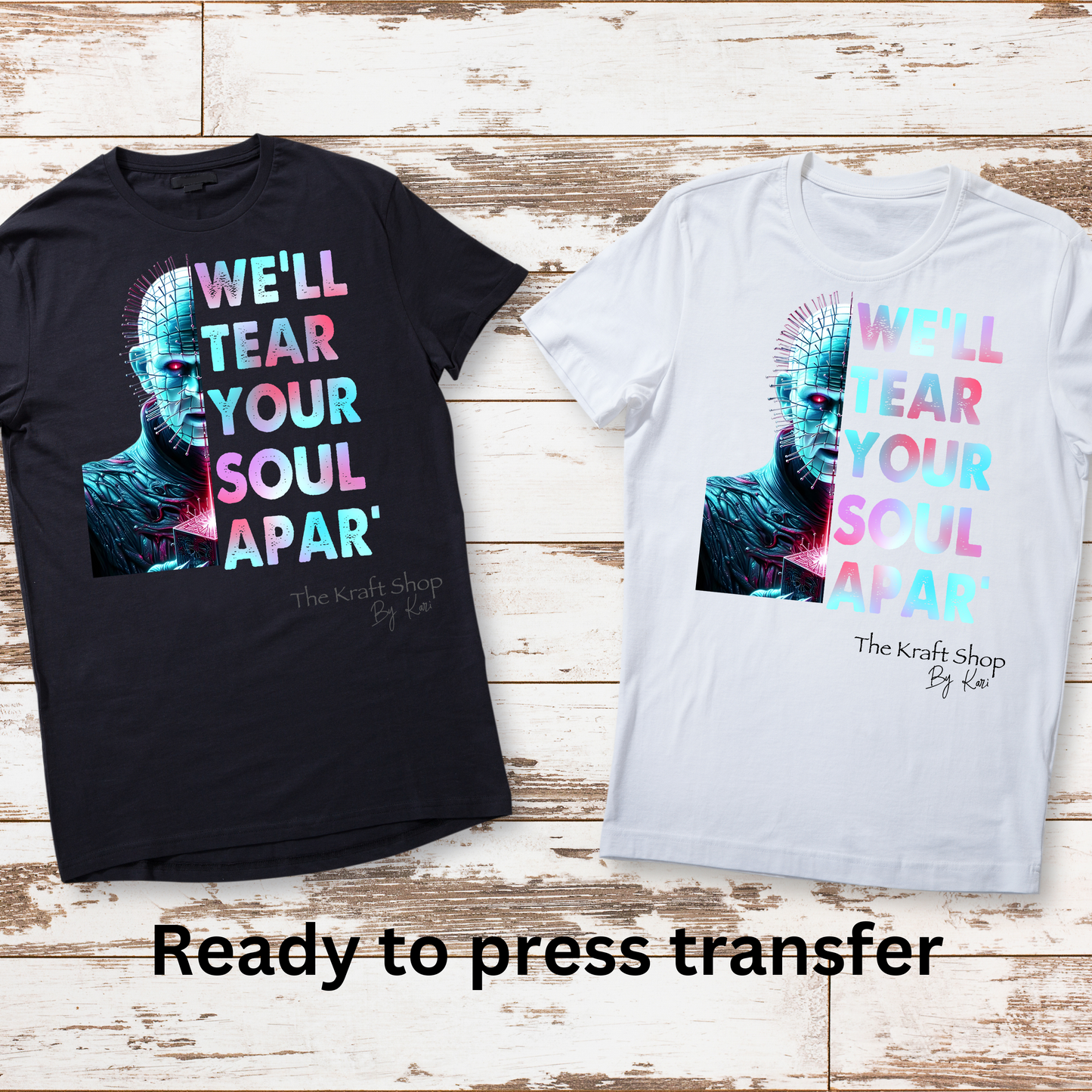 DTF ready to press transfer. Horror Character Spooky Halloween shirt transfer , #11523