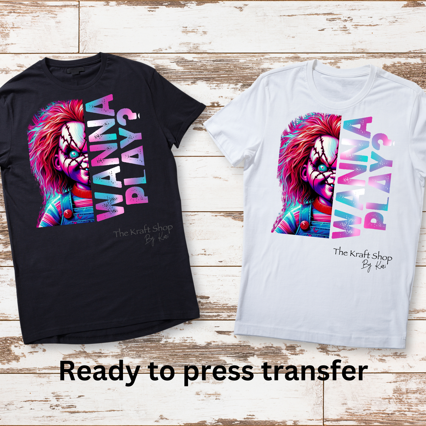DTF ready to press transfer. Horror Character Spooky Halloween shirt transfer , #11523