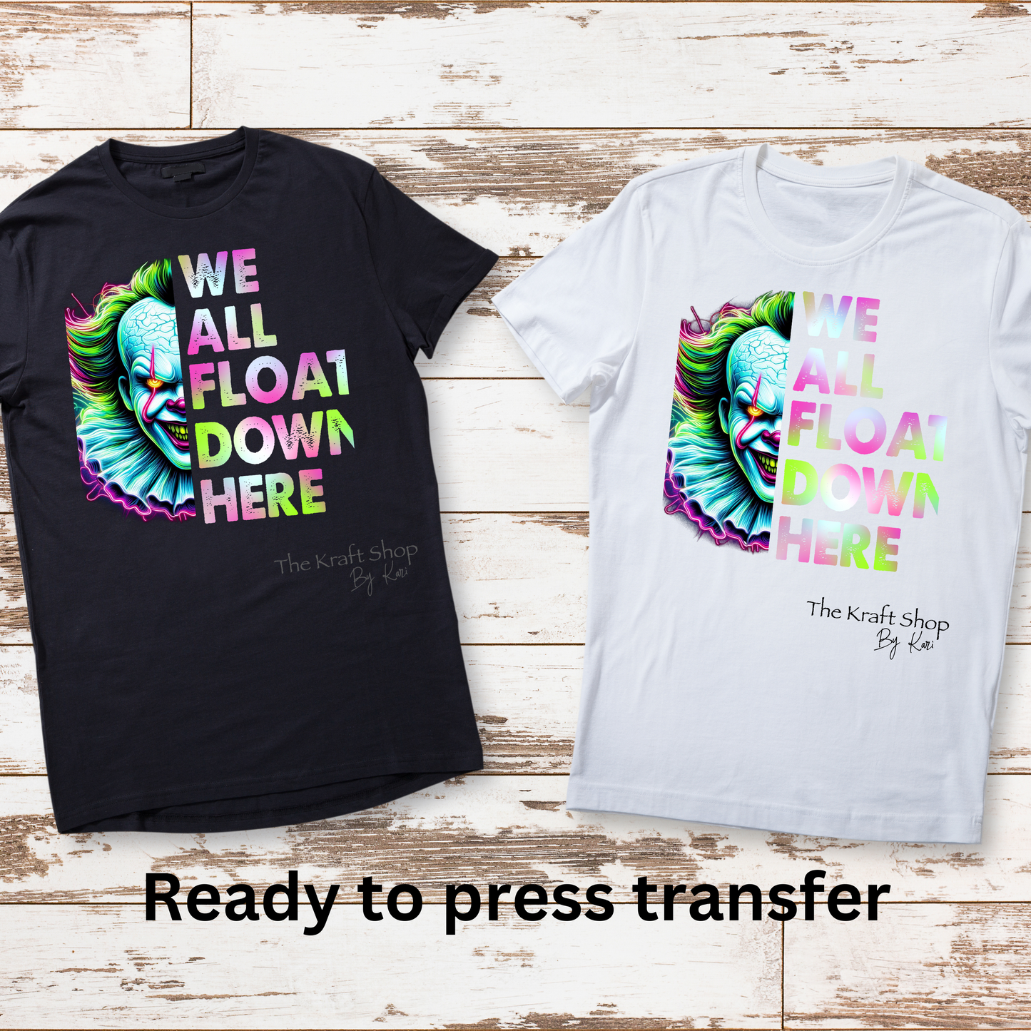 DTF ready to press transfer. Horror Character Spooky Halloween shirt transfer , #11523