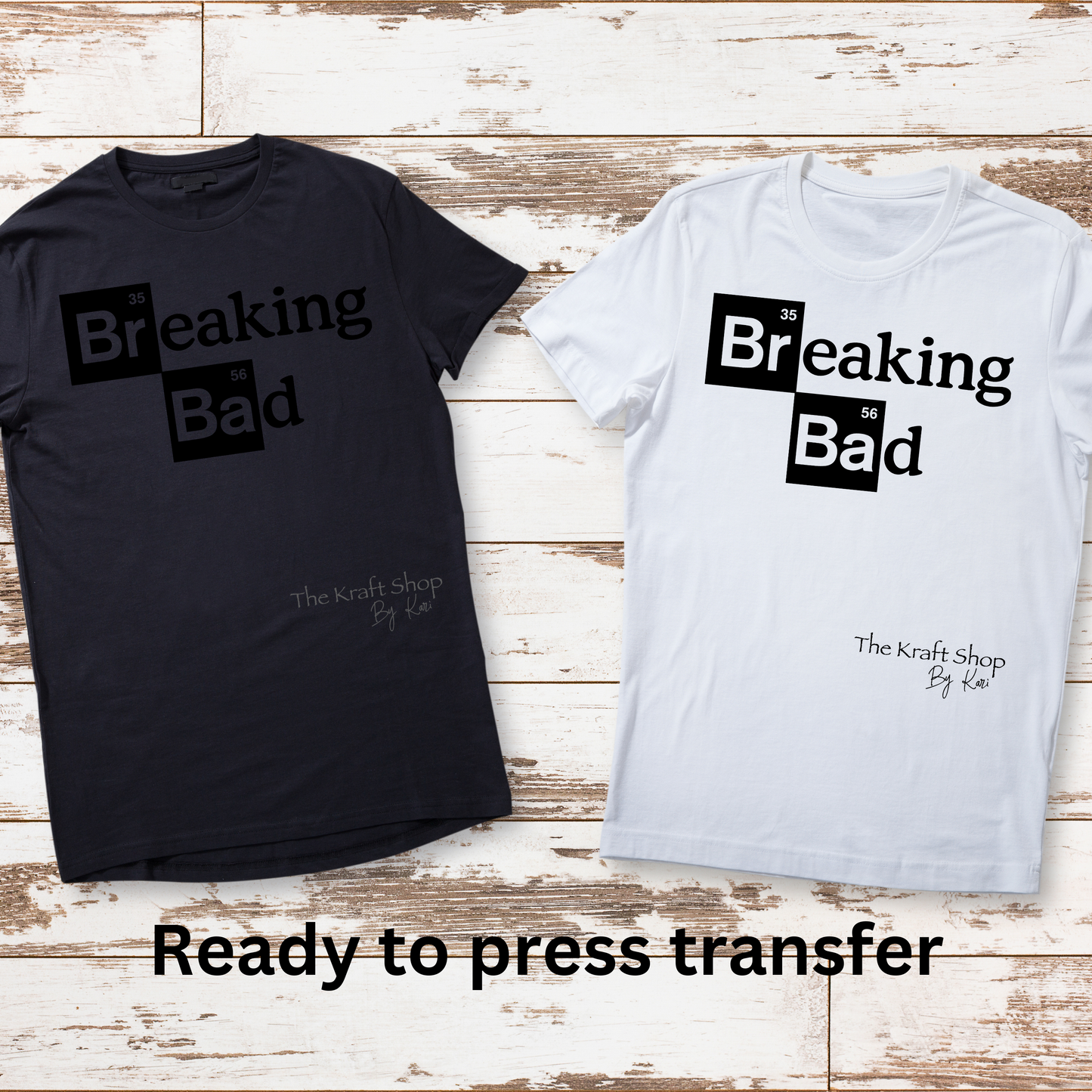 DTF ready to press transfer. Break Bad variety of shirt transfers , #11524