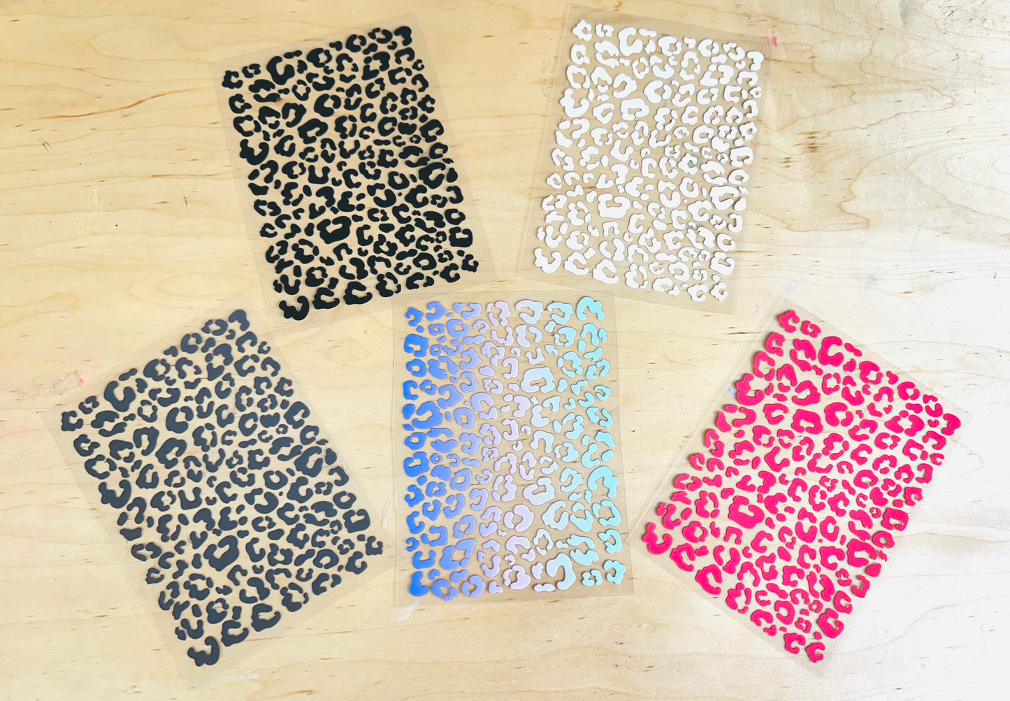 UV DTF Sticker print. Leopard spots. Cheetah spots decals, tumbler decal, permanent sticker. Uv wrap for glass can tumbler. #10023