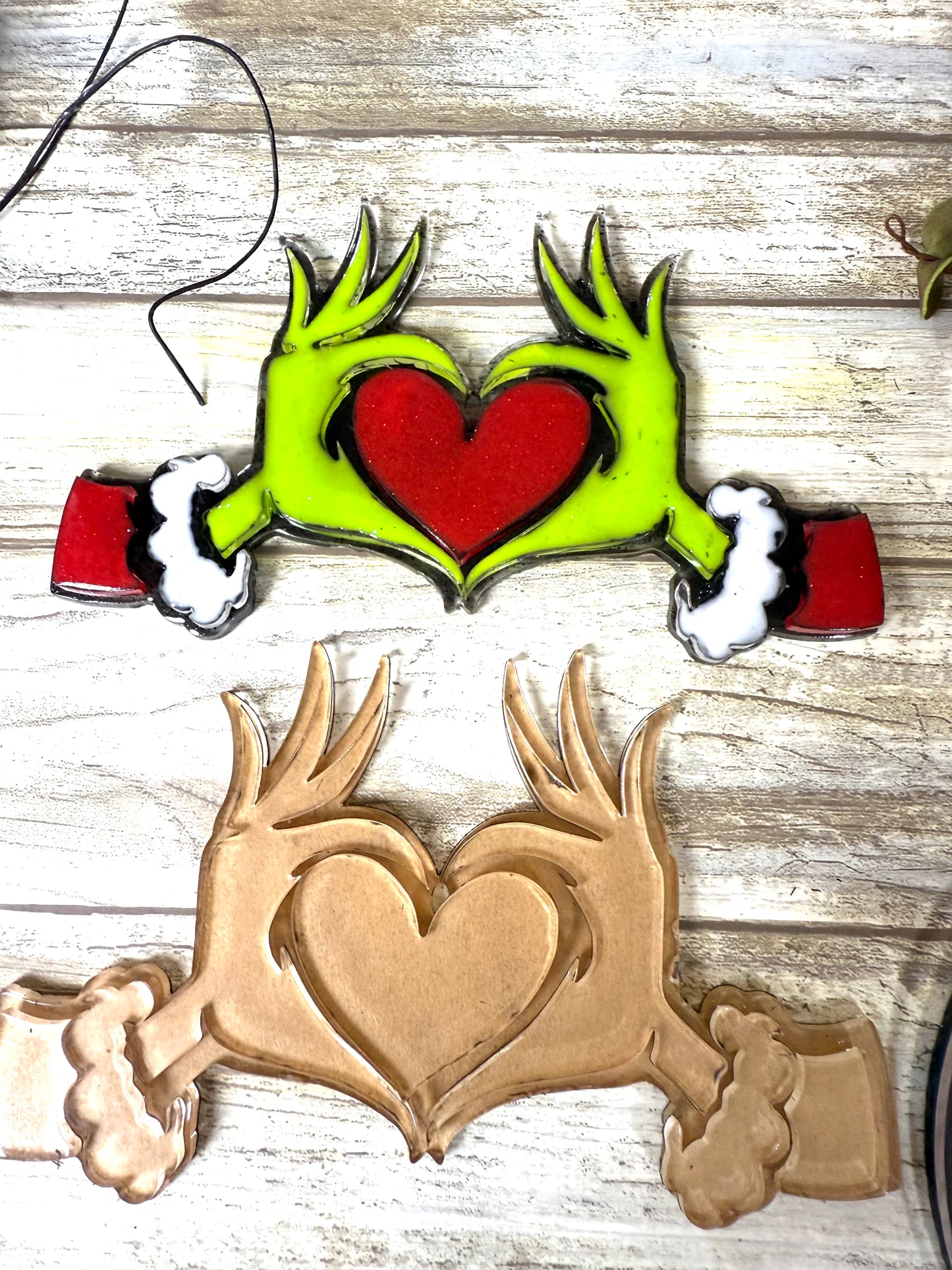 DIY ornament Green Man and I am always with you engraved or Acrylic kit blanks shapes. DIY ornaments. Acrylic shapes for crafts.