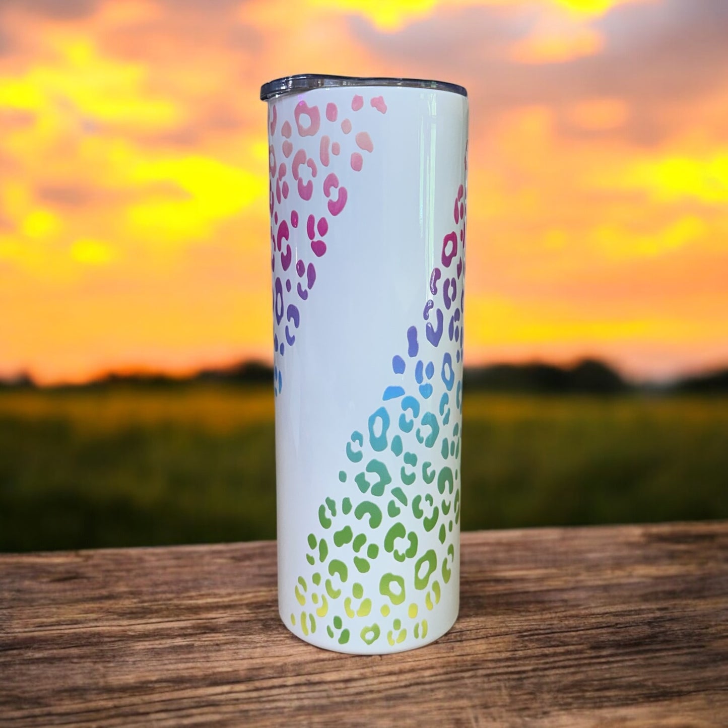 UV DTF Sticker print. Cheetah Stripes Glass Can or tumbler wrap decal, tumbler decal. UV wrap for glass can tumbler. #5197