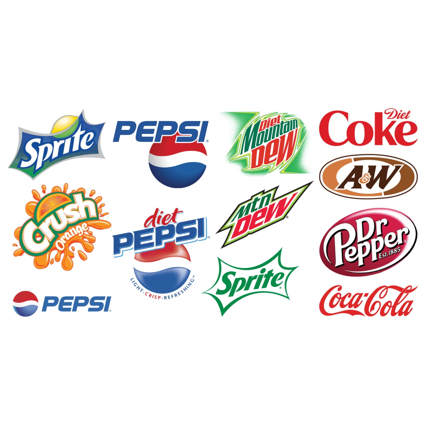 UV DTF Sticker print Soda element bundle decal, tumbler decal. UV wrap for glass can #5256