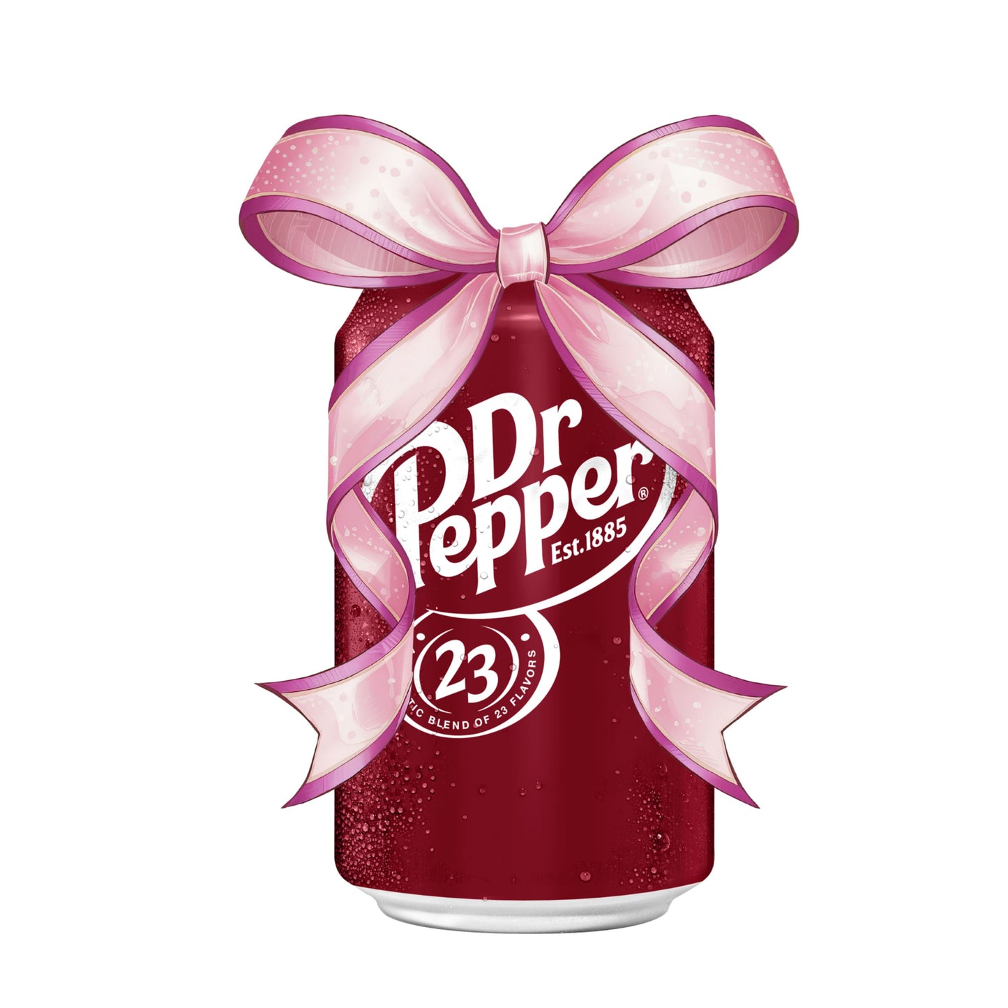 UV DTF Sticker print. Dr P with pink bow decal, tumbler decal, permanent sticker. #4464