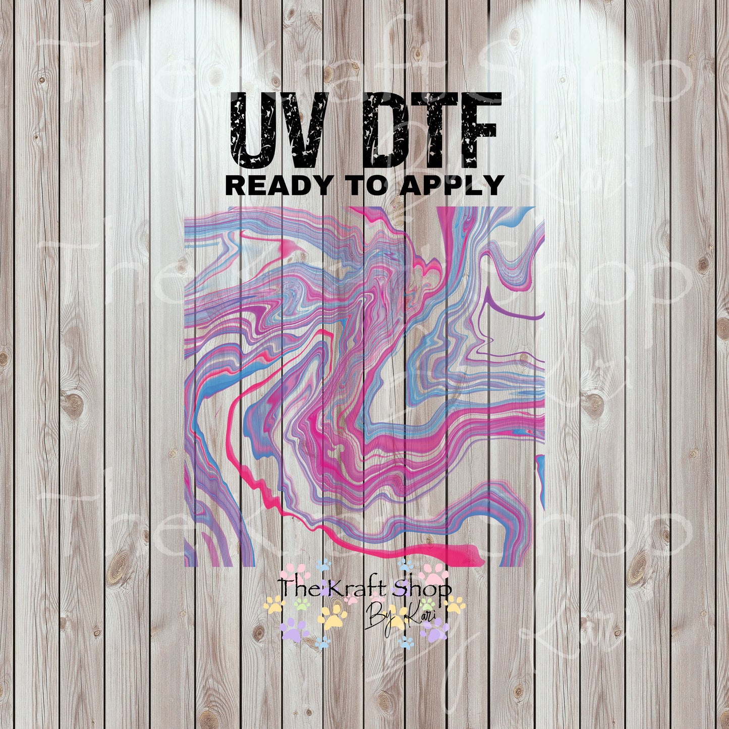 UV DTF Sticker print. Hydro dip cheat sheet helper wrap #1 Purple Blue tumbler decal. Glass can wrap. #5325