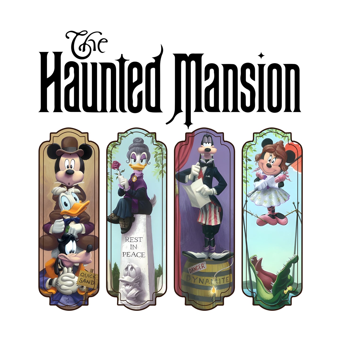 UV DTF Sticker print. The Haunted Mansion Brush Stroke Halloween permanent sticker tumbler decal #7337
