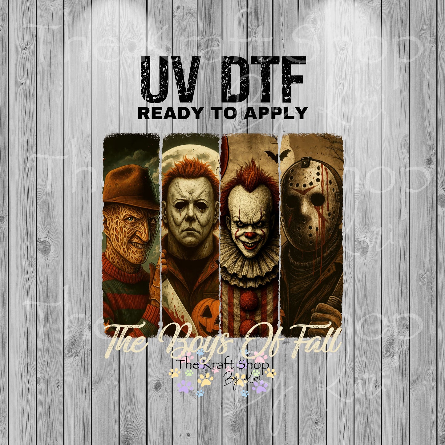 UV DTF Sticker print The Boys Of Fall Halloween horror characters decal, tumbler decal, permanent sticker. #7377