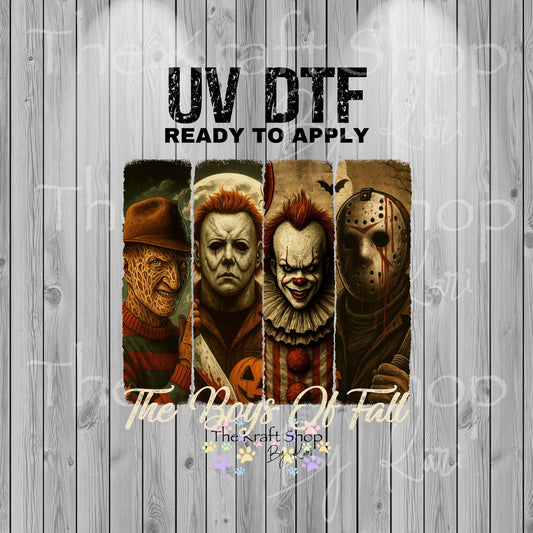 UV DTF Sticker print The Boys Of Fall Halloween horror characters decal, tumbler decal, permanent sticker.  #7377