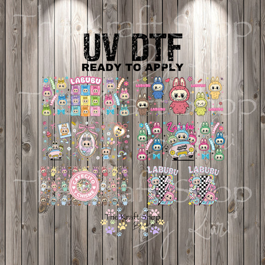 UV DTF Sticker print Lab ub u wraps for Keychains OR Tumblers decal bundle, tumbler decal, permanent sticker. Uv wrap for glass can tumbler. #1080