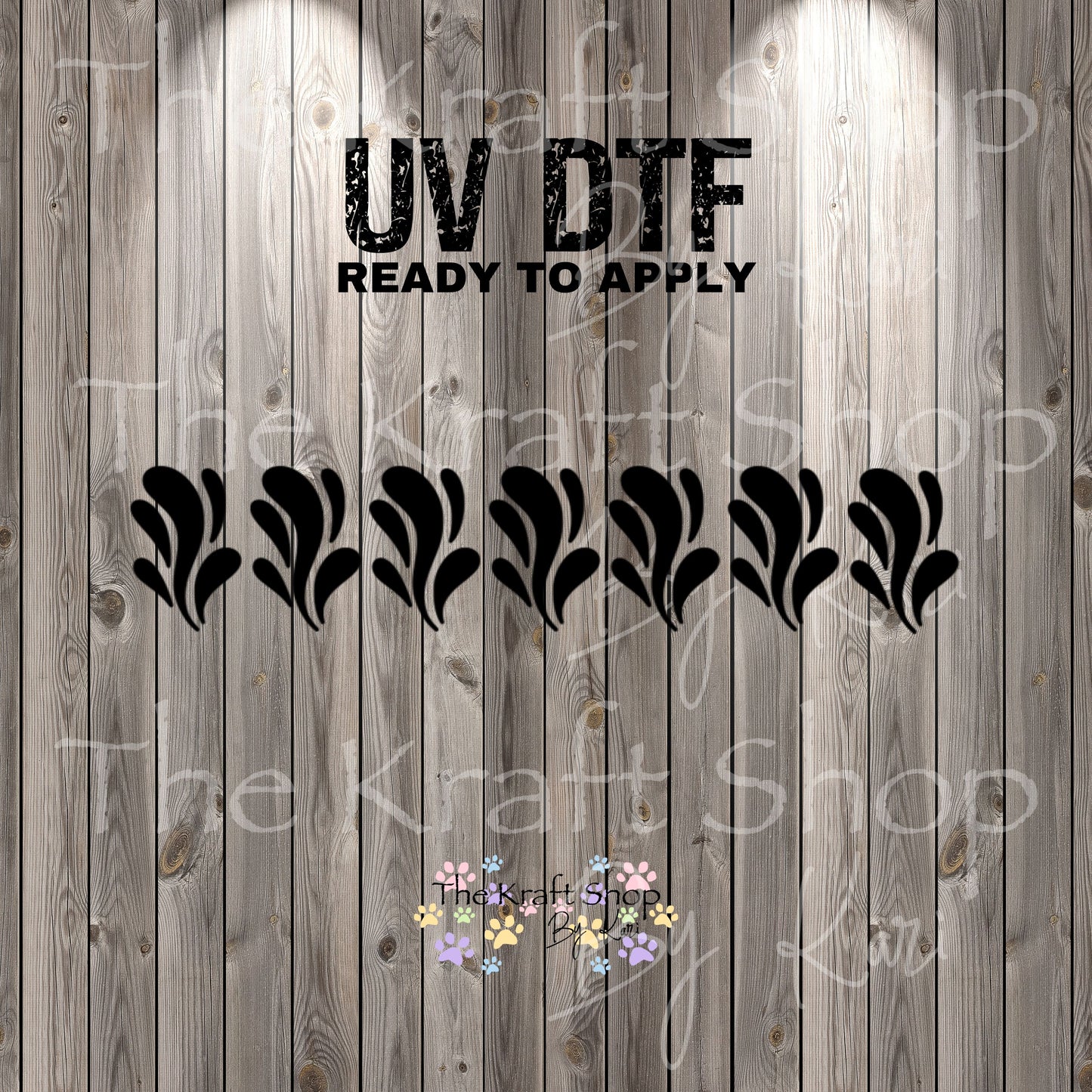 UV DTF Sticker print. Raindrop border tumbler helper tumbler decal. Permanent sticker #7396