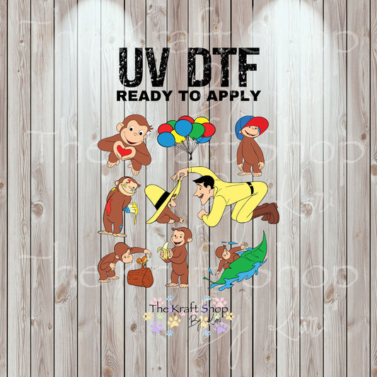 UV DTF Sticker print Curious G Element sheet 6x6 decal, tumbler decal, permanent sticker. #10329