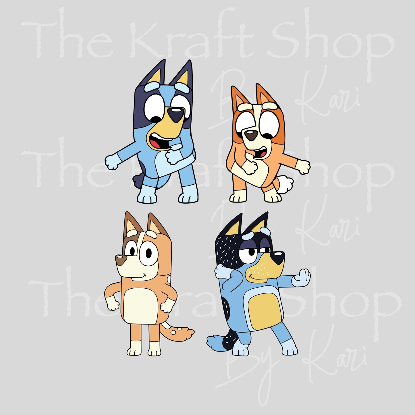 UV DTF Sticker print Blue Family Element sheet of decals, tumbler decal, permanent sticker. #10330