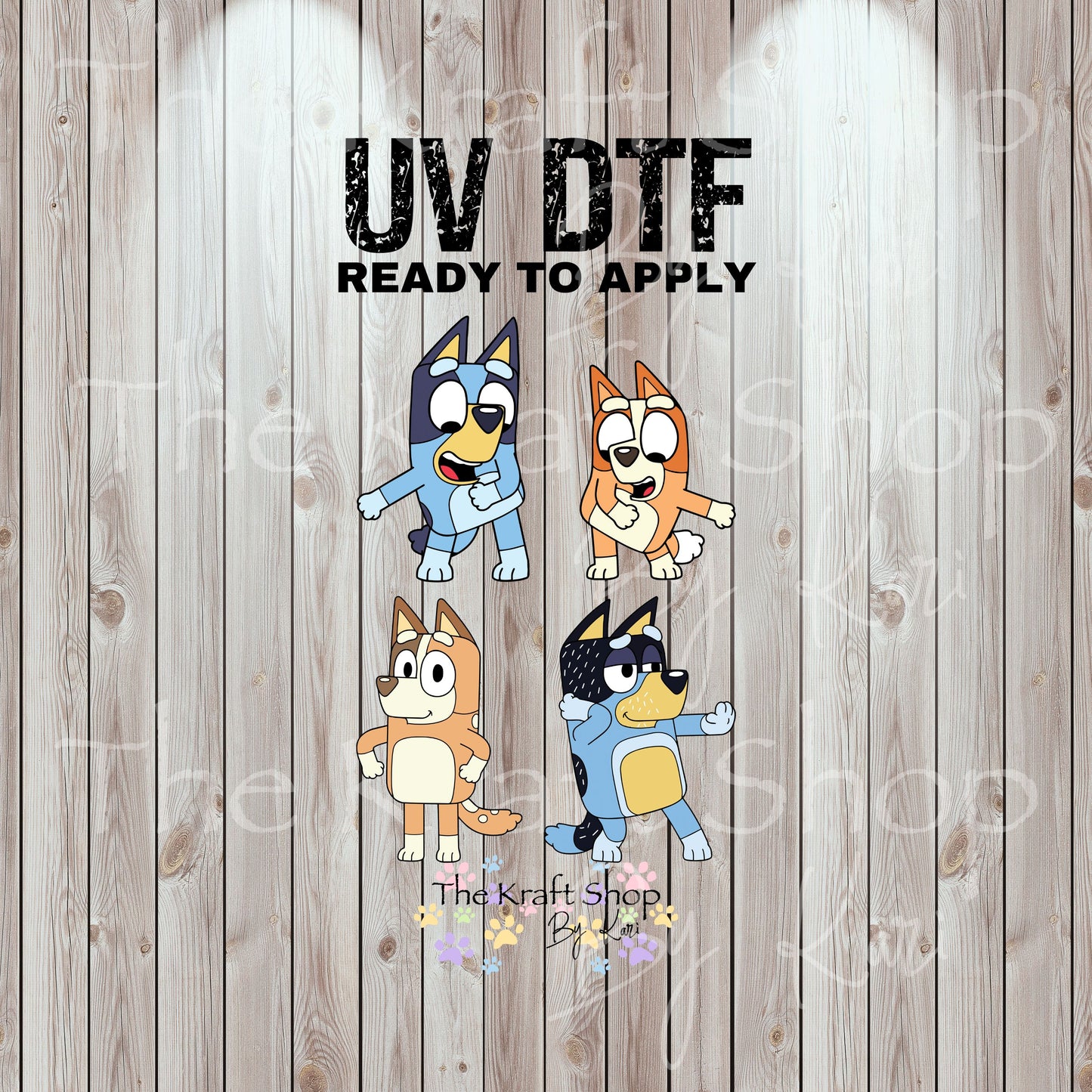 UV DTF Sticker print Blue Family Element sheet of decals, tumbler decal, permanent sticker. #10330