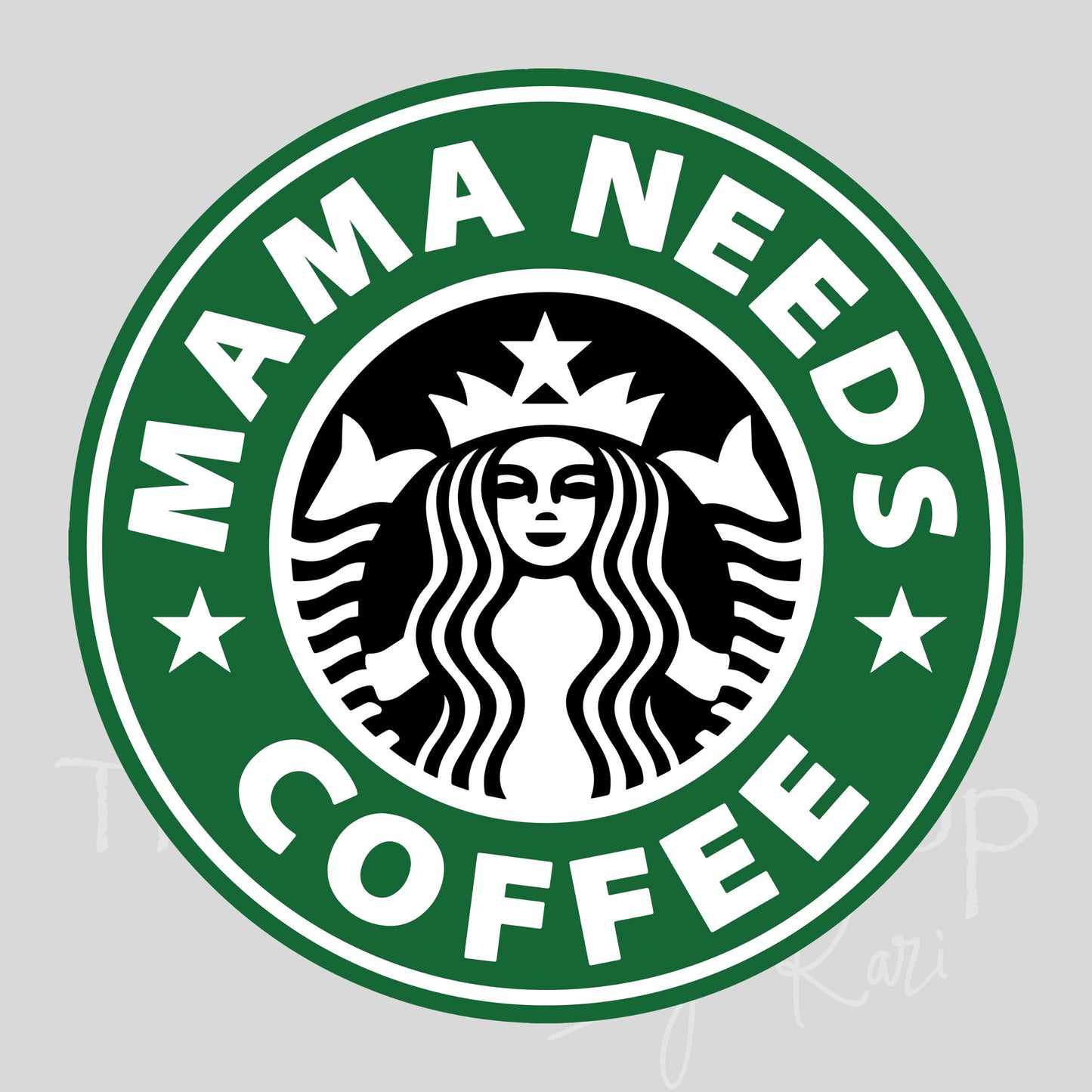 UV DTF Sticker print. Starb Mama Needs Coffee decal, tumbler decal, permanent sticker. #4595