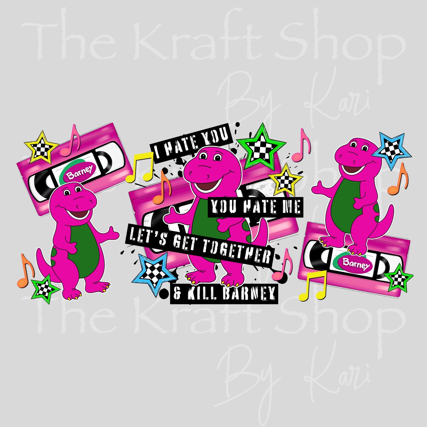 UV DTF Purple I hate you Glass can wrap decals #5547