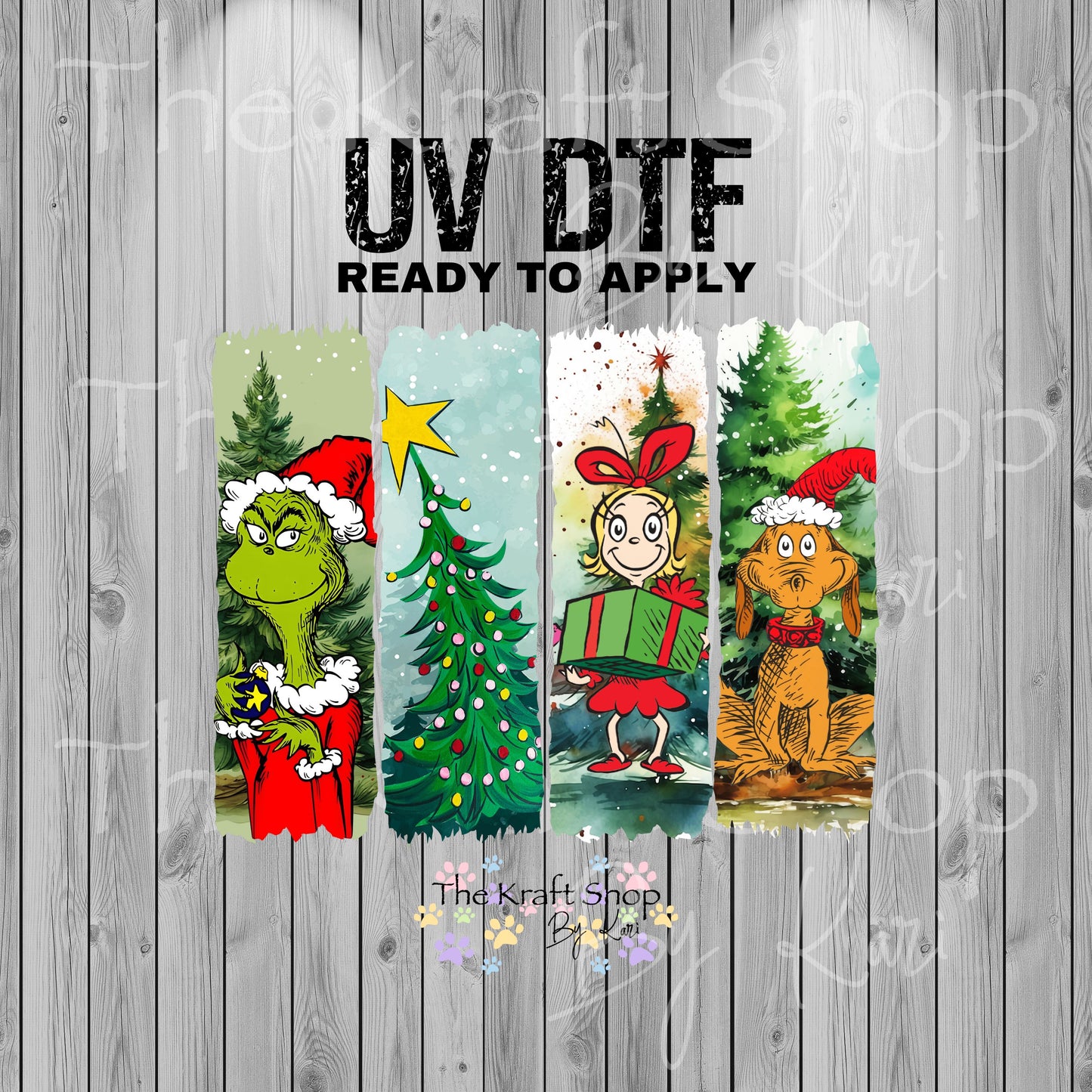 UV DTF Sticker print. Brush Stroke Grin scene today decal, tumbler decal, permanent sticker. #7324