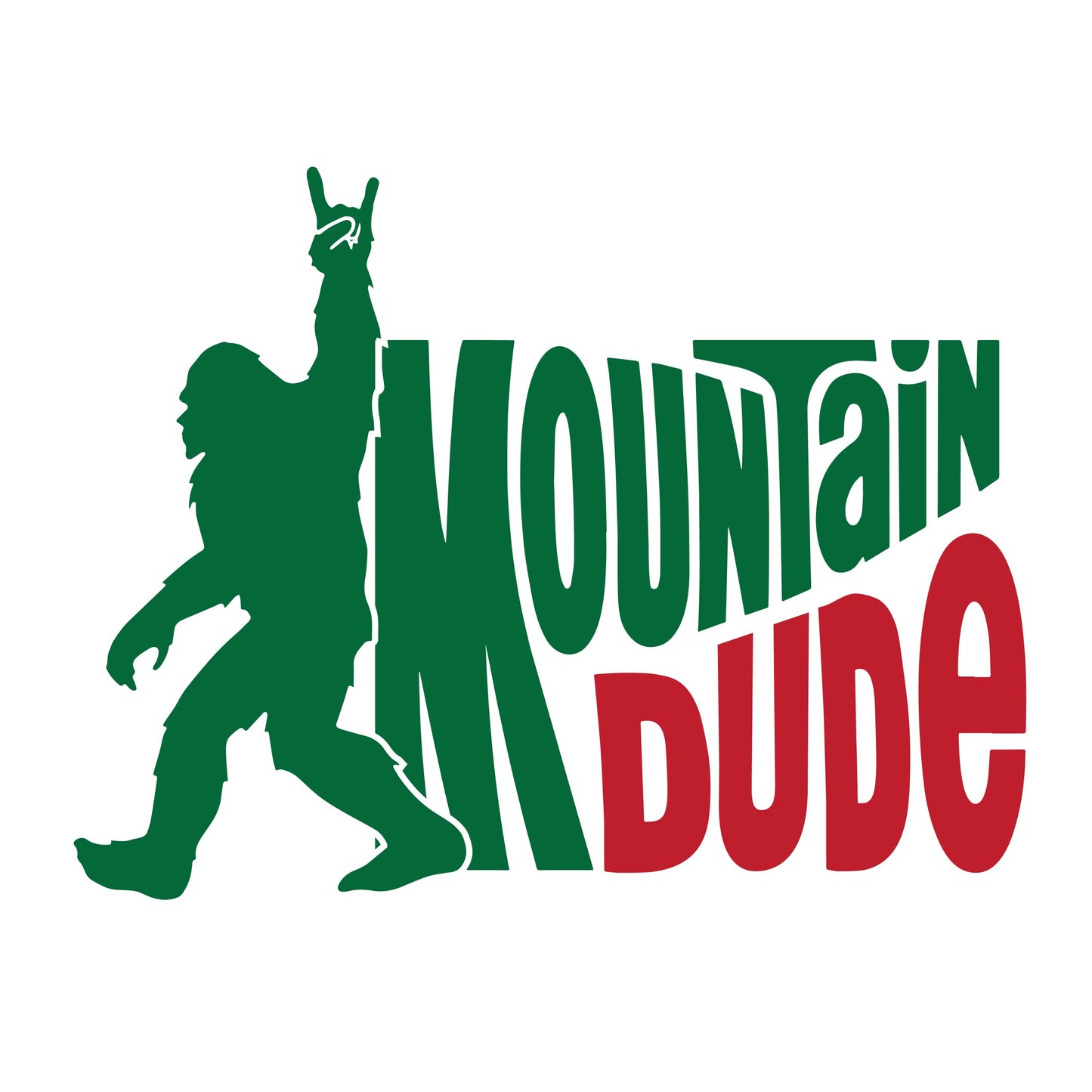UV DTF Sticker print. Mountain Dude Sasquatch decal, tumbler decal, permanent sticker. #4294
