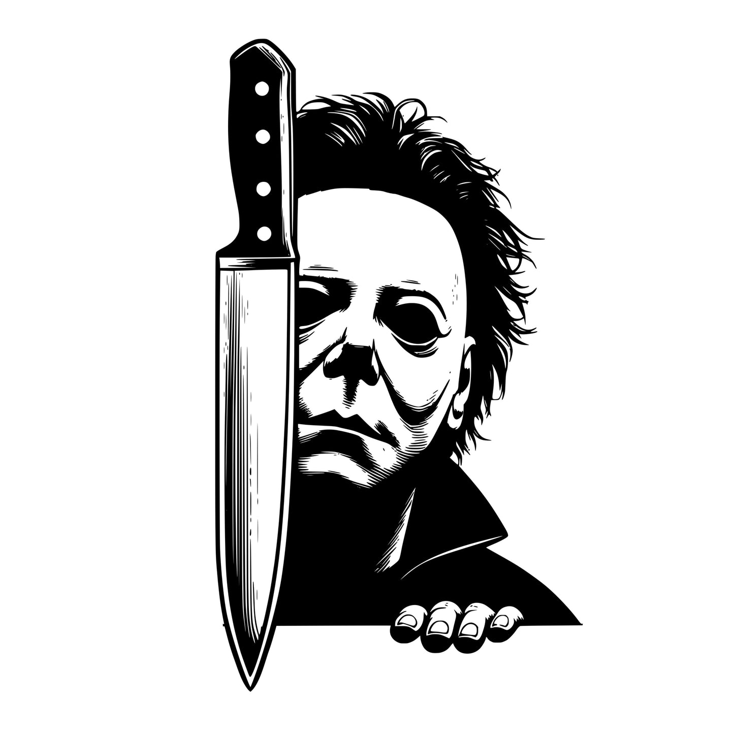 UV DTF Sticker print Peeking Michael decal, tumbler decal, permanent sticker. Uv wrap for glass can tumbler. #7048