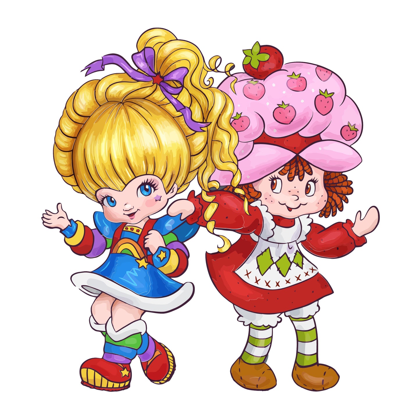 UV DTF Sticker print Strawberry and Rainbow decal, tumbler decal, permanent sticker. #10089