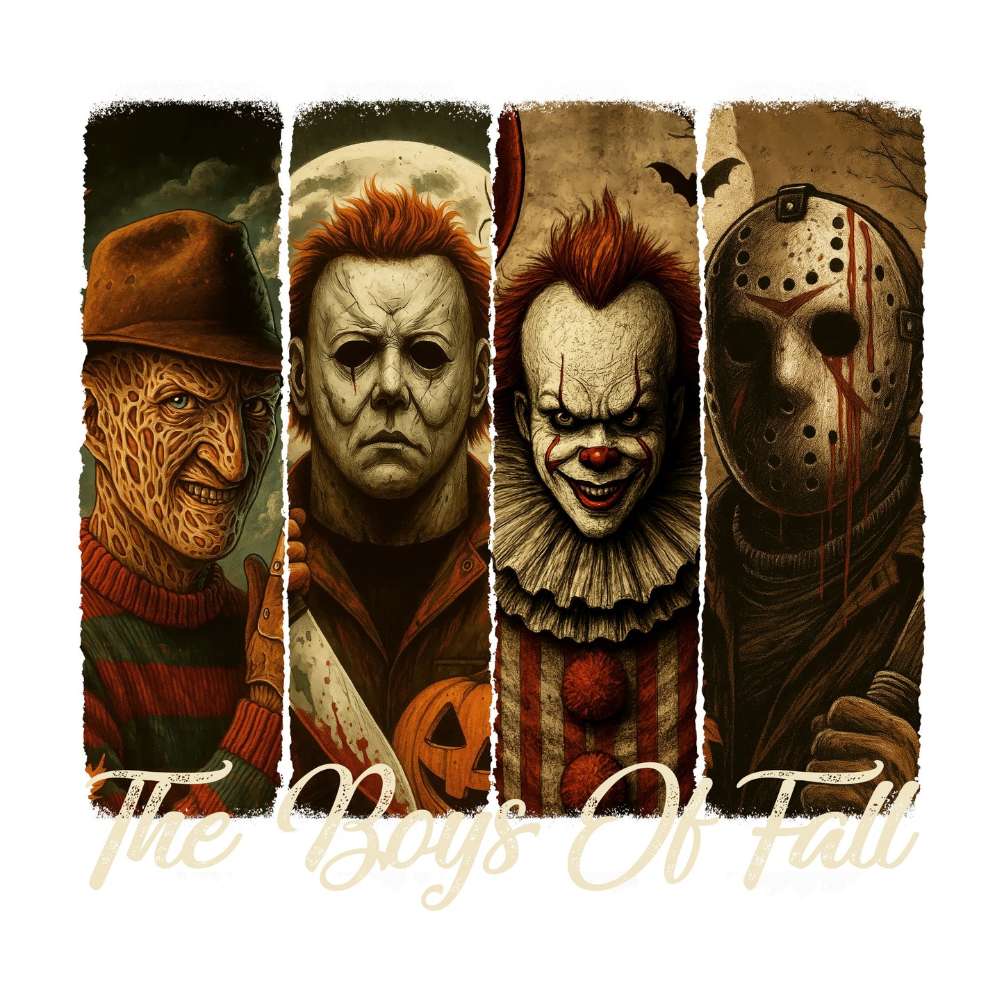 UV DTF Sticker print The Boys Of Fall Halloween horror characters decal, tumbler decal, permanent sticker. #7377