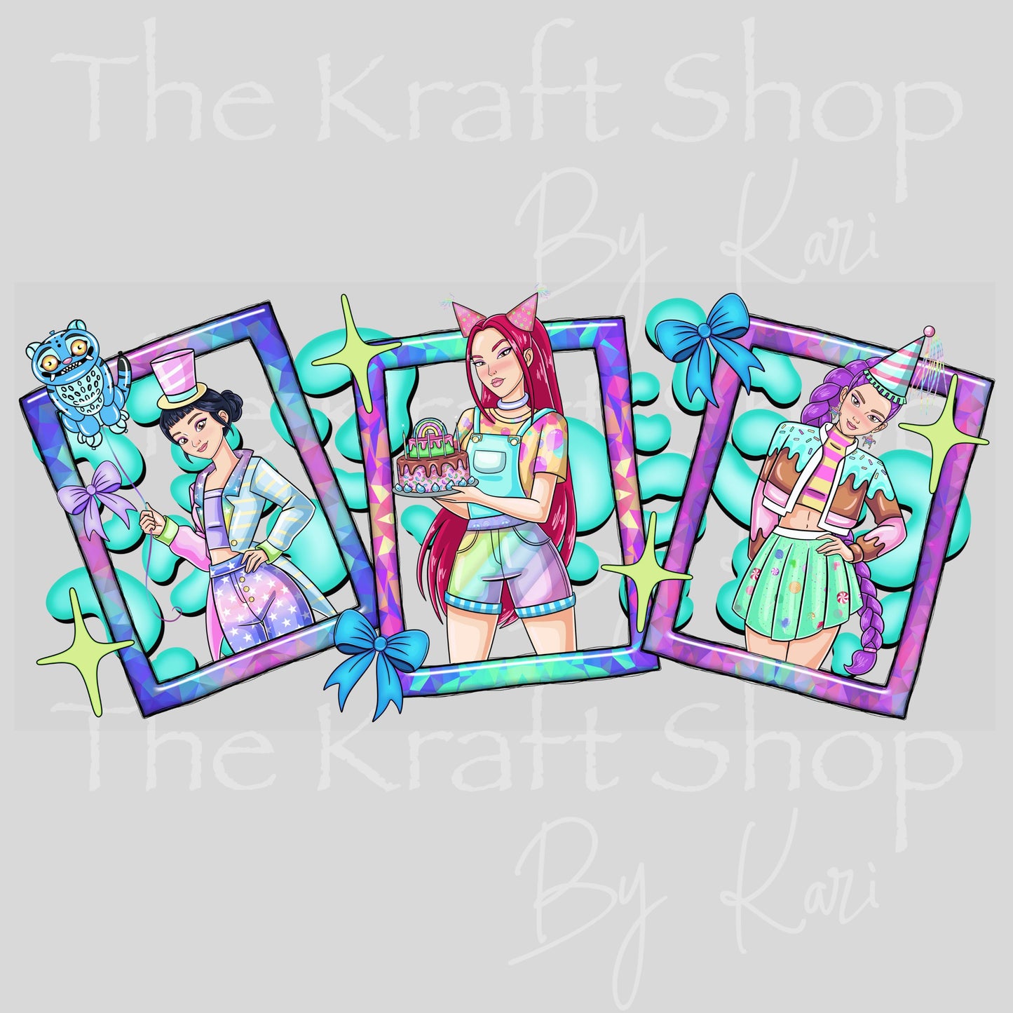 UV DTF Kpop Birthday Glass can wrap decals #5555