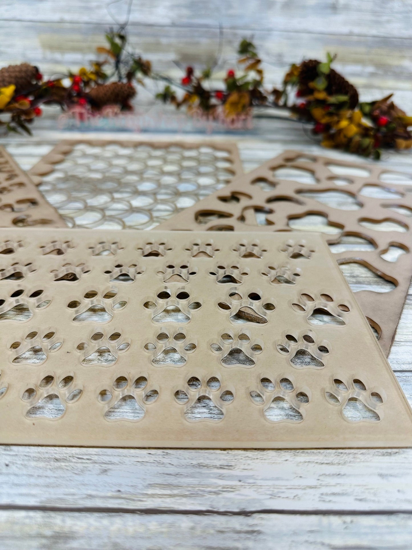 X-large & XX-lg acrylic stencil. Bleaching stencil. Cow print stencil. Dog paws print stencil. Cheetah print stencil. Mermaid scale stencil.