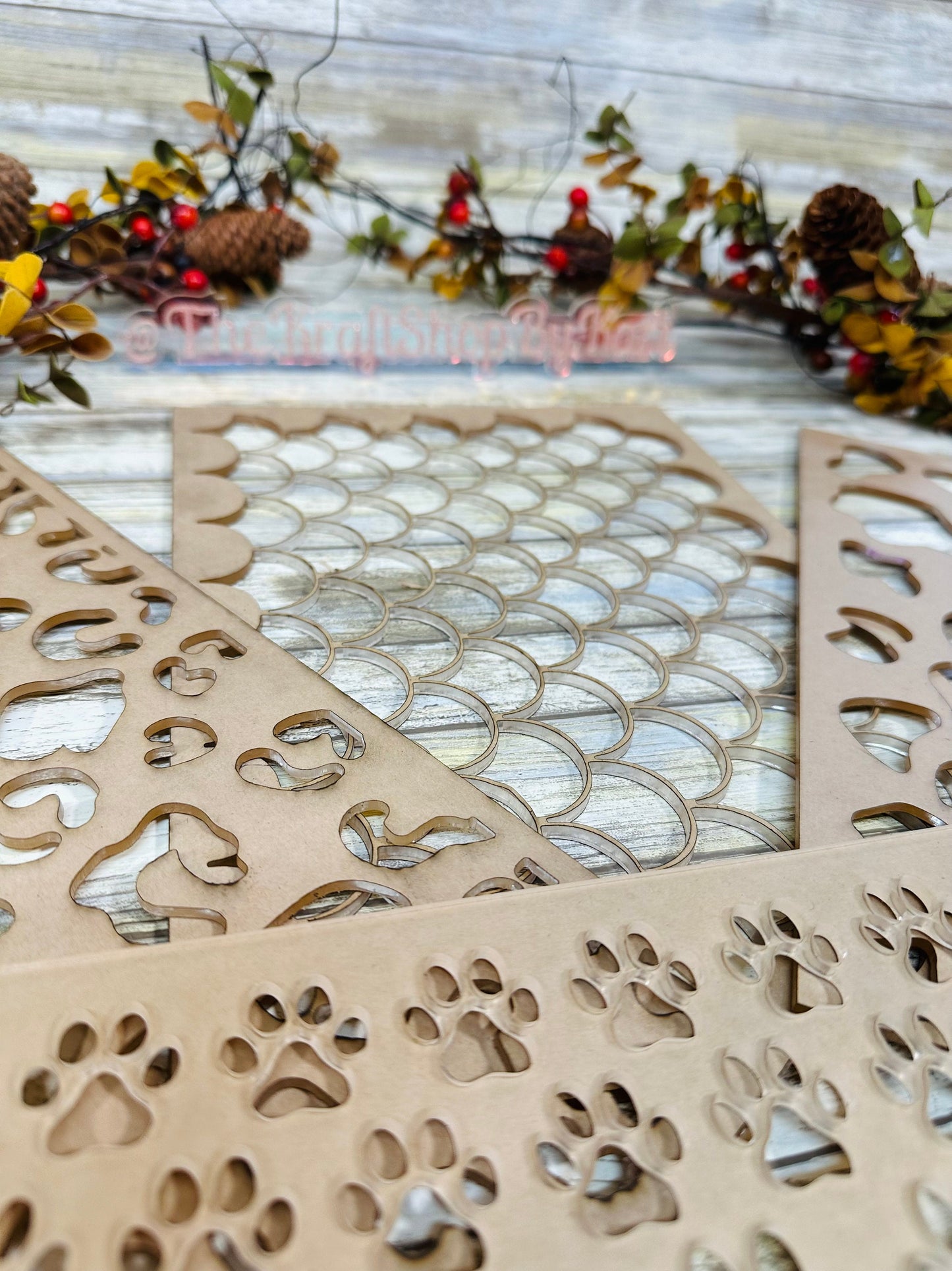 X-large & XX-lg acrylic stencil. Bleaching stencil. Cow print stencil. Dog paws print stencil. Cheetah print stencil. Mermaid scale stencil.