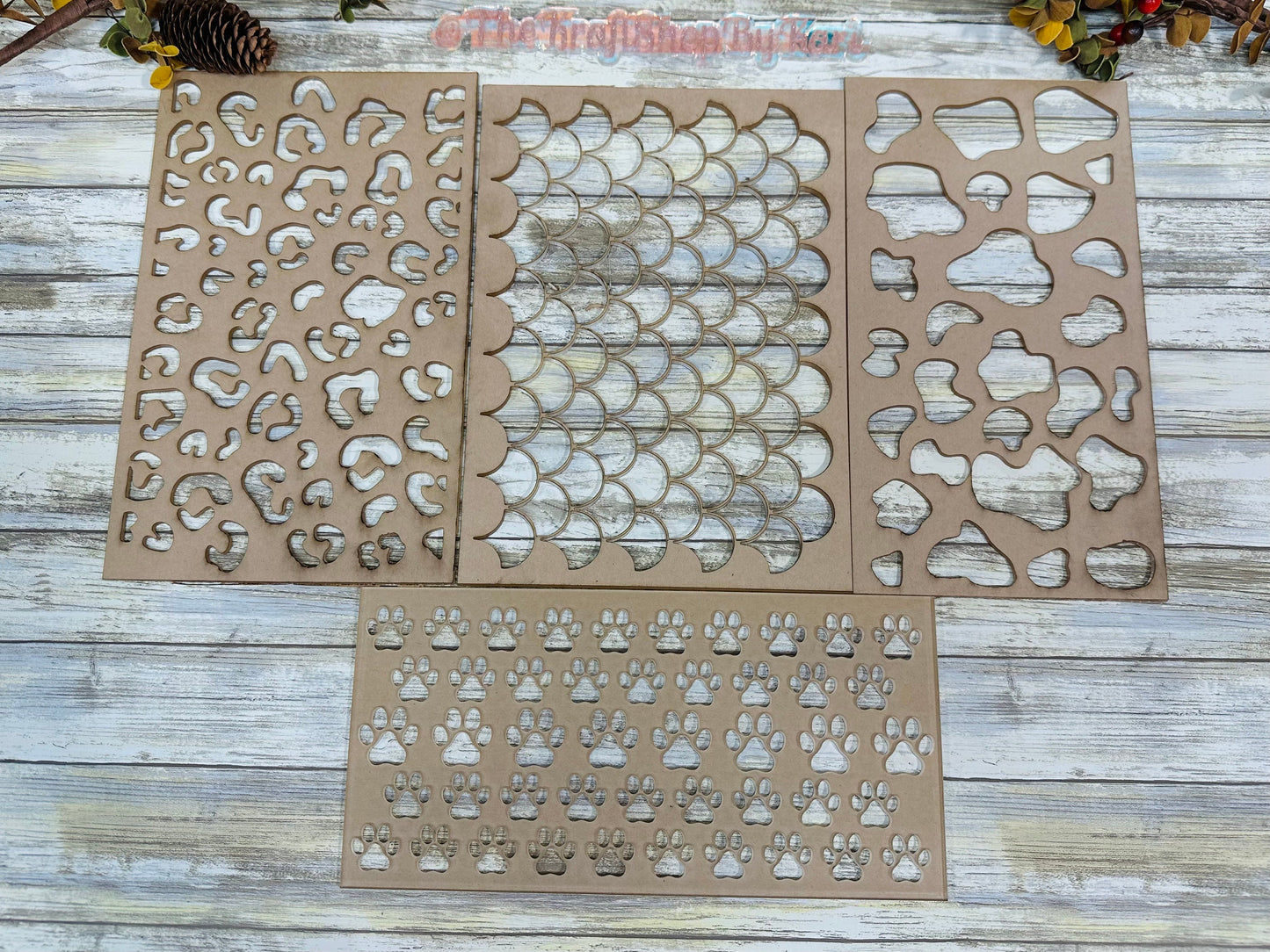 X-large & XX-lg acrylic stencil. Bleaching stencil. Cow print stencil. Dog paws print stencil. Cheetah print stencil. Mermaid scale stencil.