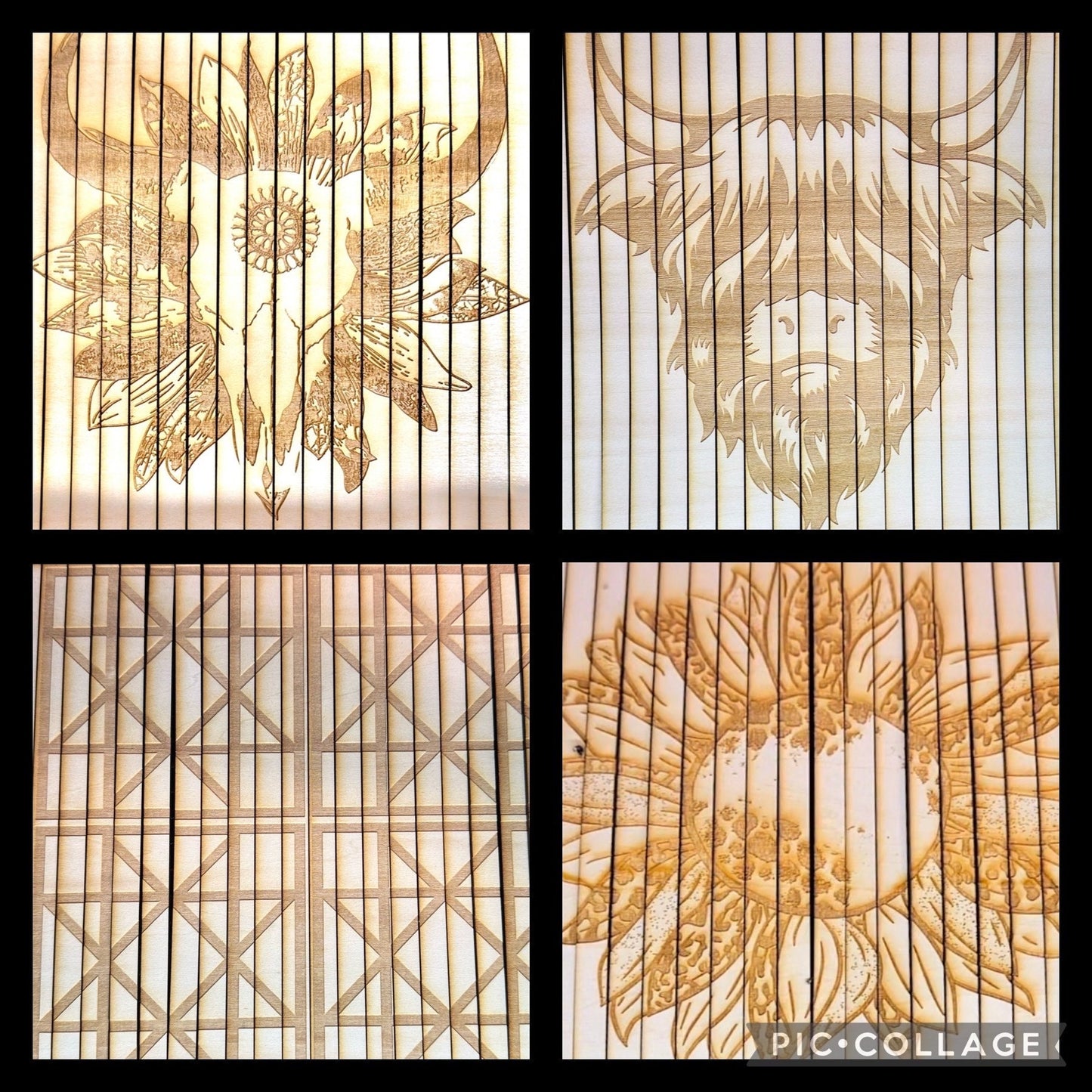 Wood kit for 20 oz or 30 oz tumblers. Craft kit for wood projects. Laser engraved and cut out.