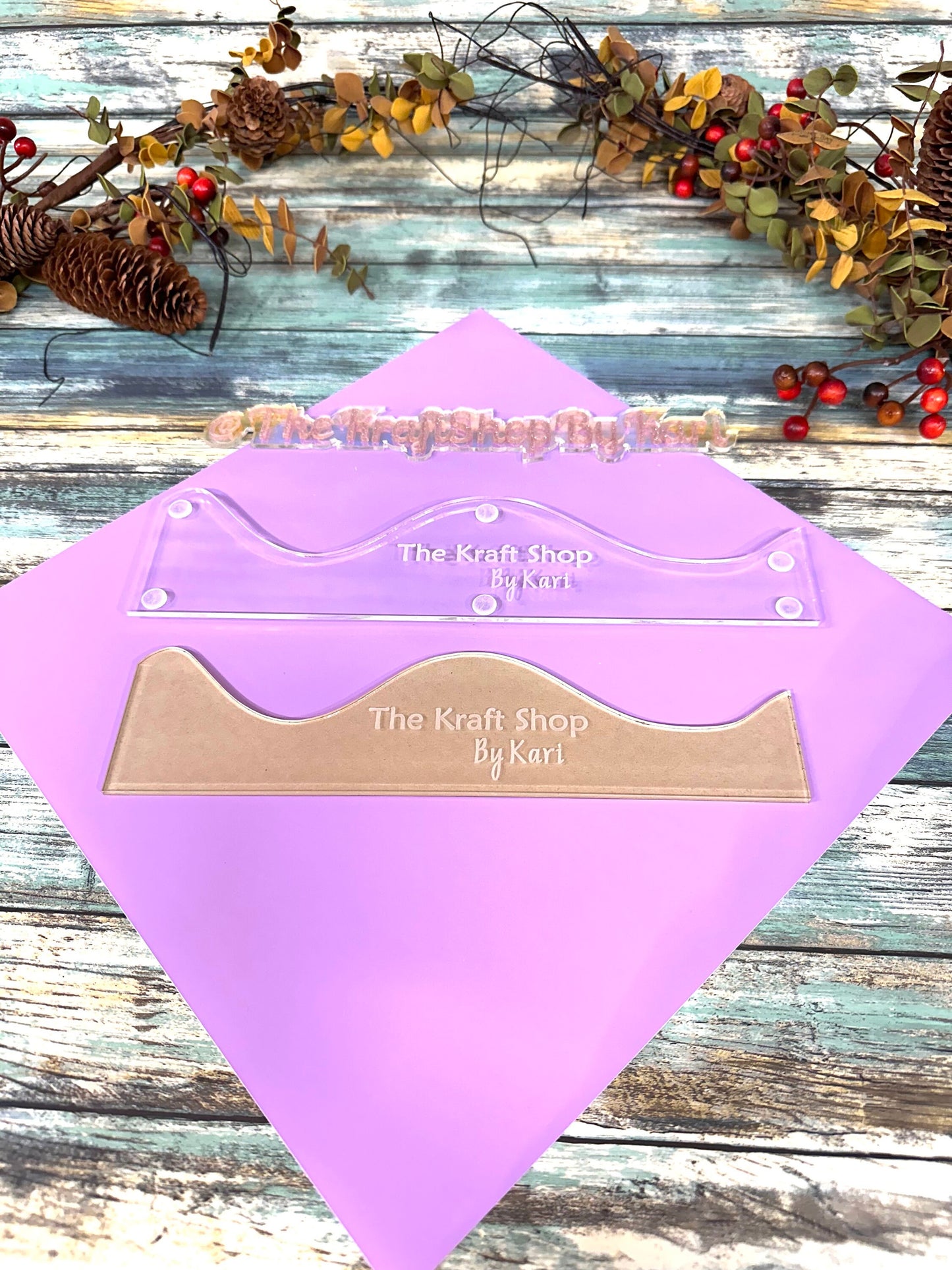 Acrylic Wave templates used for vinyl, quilting or woodworking. Crafter supply and tool. Tumbler templates. DIY supply. Router template