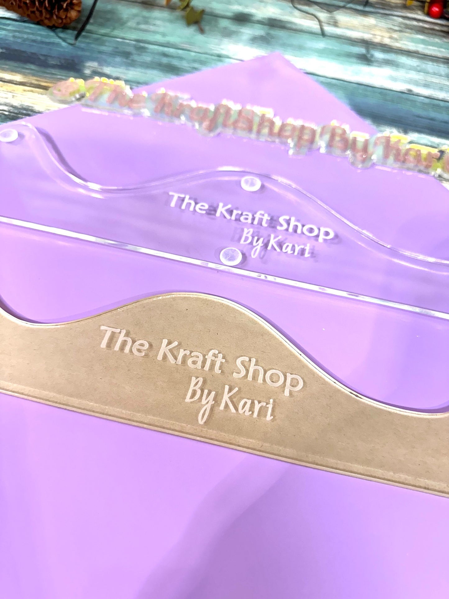 Acrylic Wave templates used for vinyl, quilting or woodworking. Crafter supply and tool. Tumbler templates. DIY supply. Router template