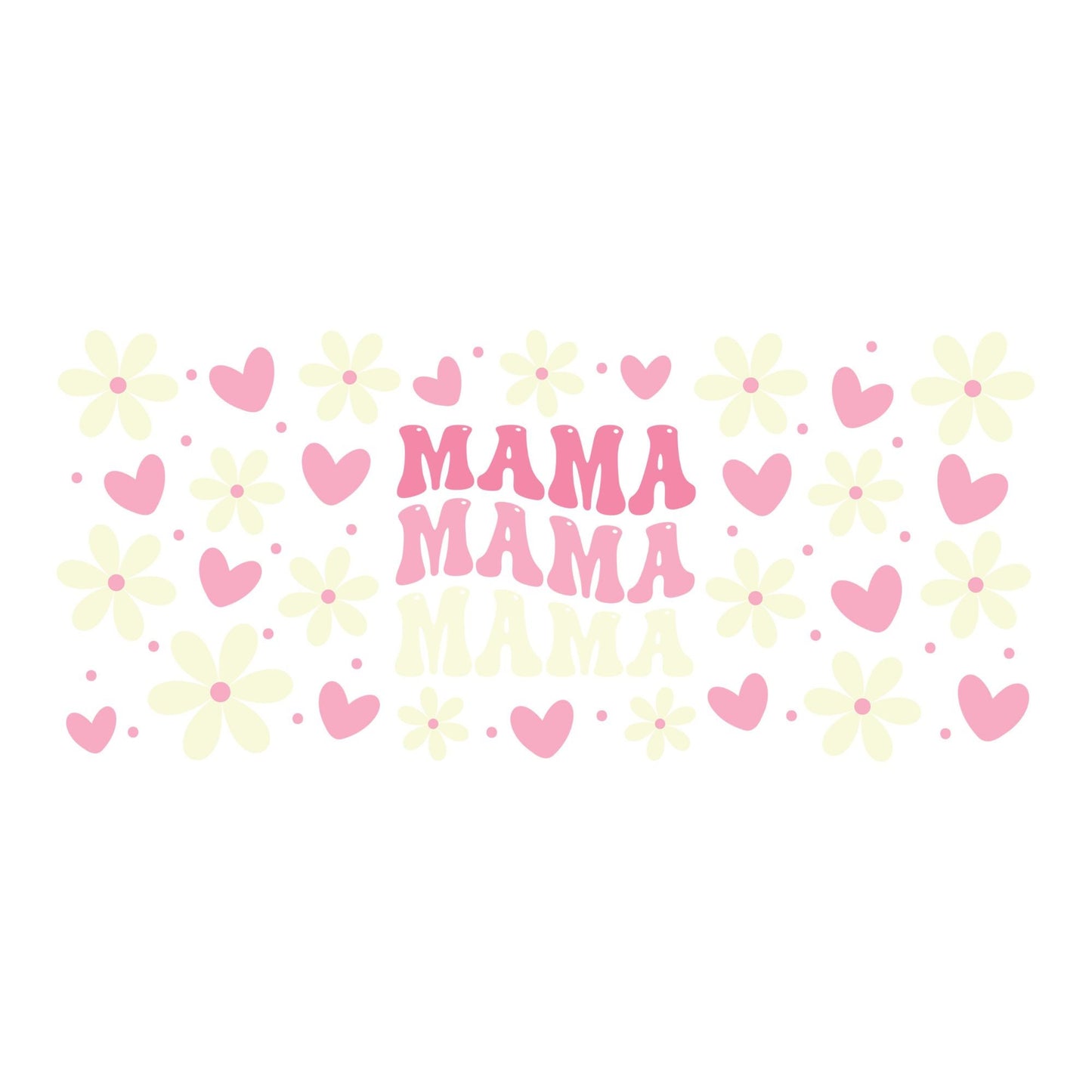 UV DTF Sticker print. Mama spring wrap decal, tumbler decal, permanent sticker. UV wrap for glass can tumbler. #5044