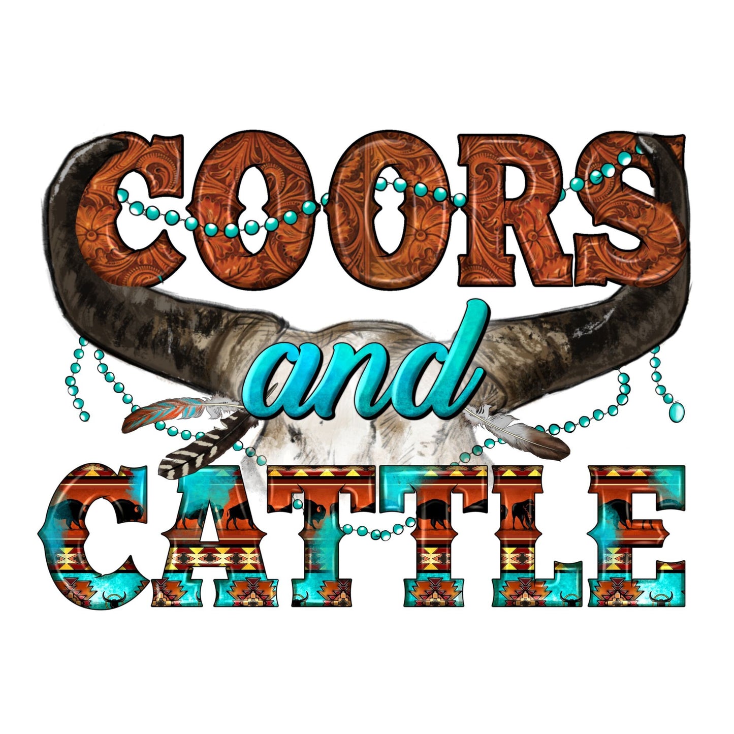 UV DTF Sticker print. Coors and Cattle decal, tumbler decal, permanent sticker. Uv wrap for glass can tumbler. #2009