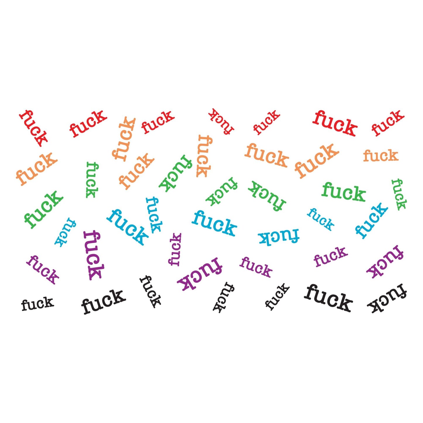 UV DTF Sticker print. Rainbow fuck wrap decal, tumbler decal, permanent sticker. Uv wrap for glass can tumbler. #5075