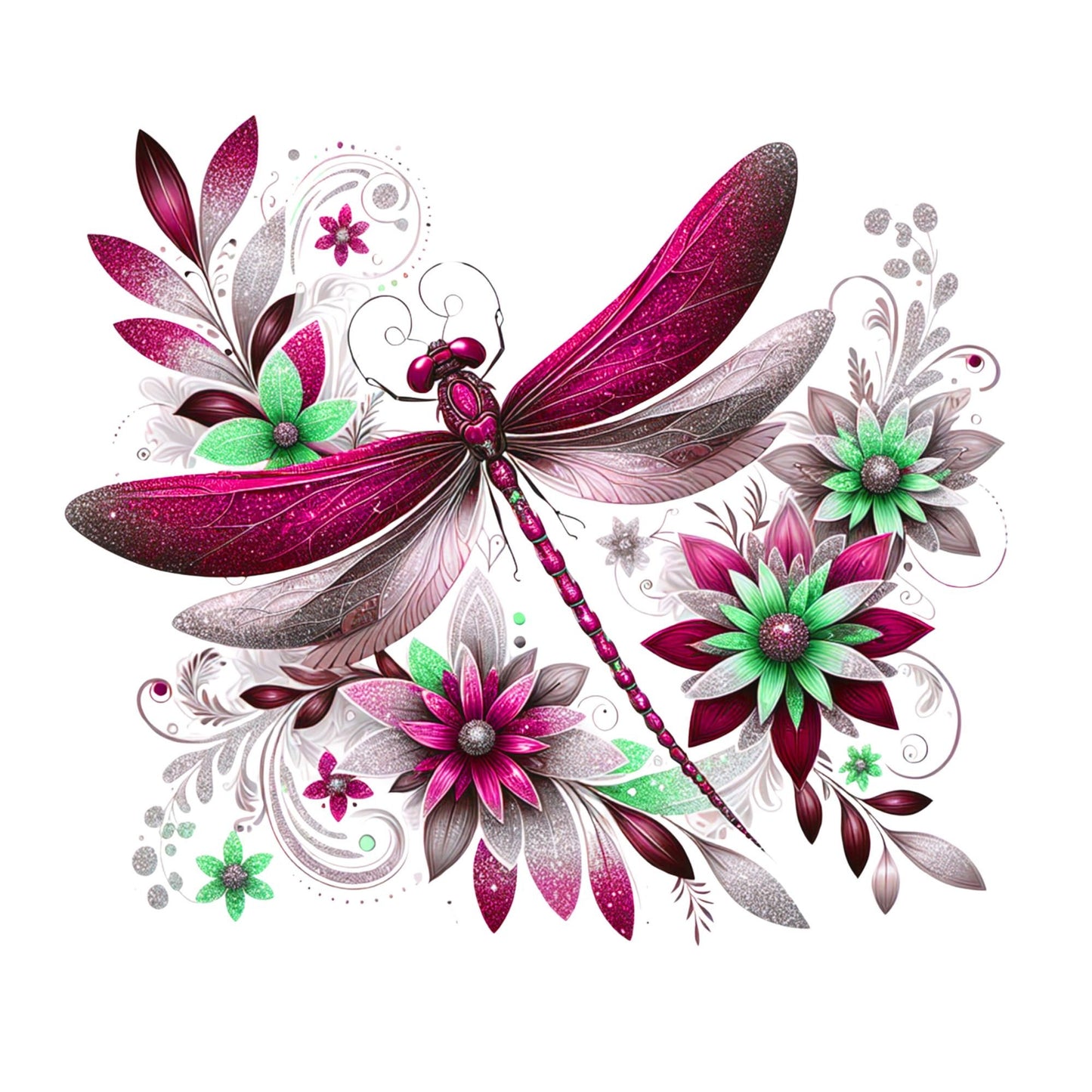 UV DTF Sticker print. Teal Dragonfly decal, tumbler decal, permanent sticker. UV wrap for glass can tumbler. #1010