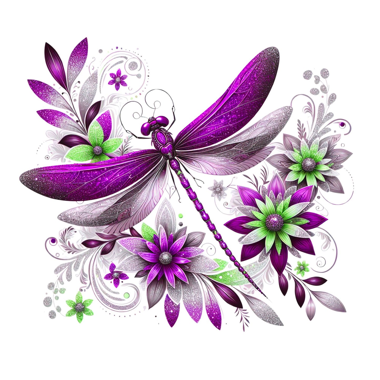 UV DTF Sticker print. Teal Dragonfly decal, tumbler decal, permanent sticker. UV wrap for glass can tumbler. #1010