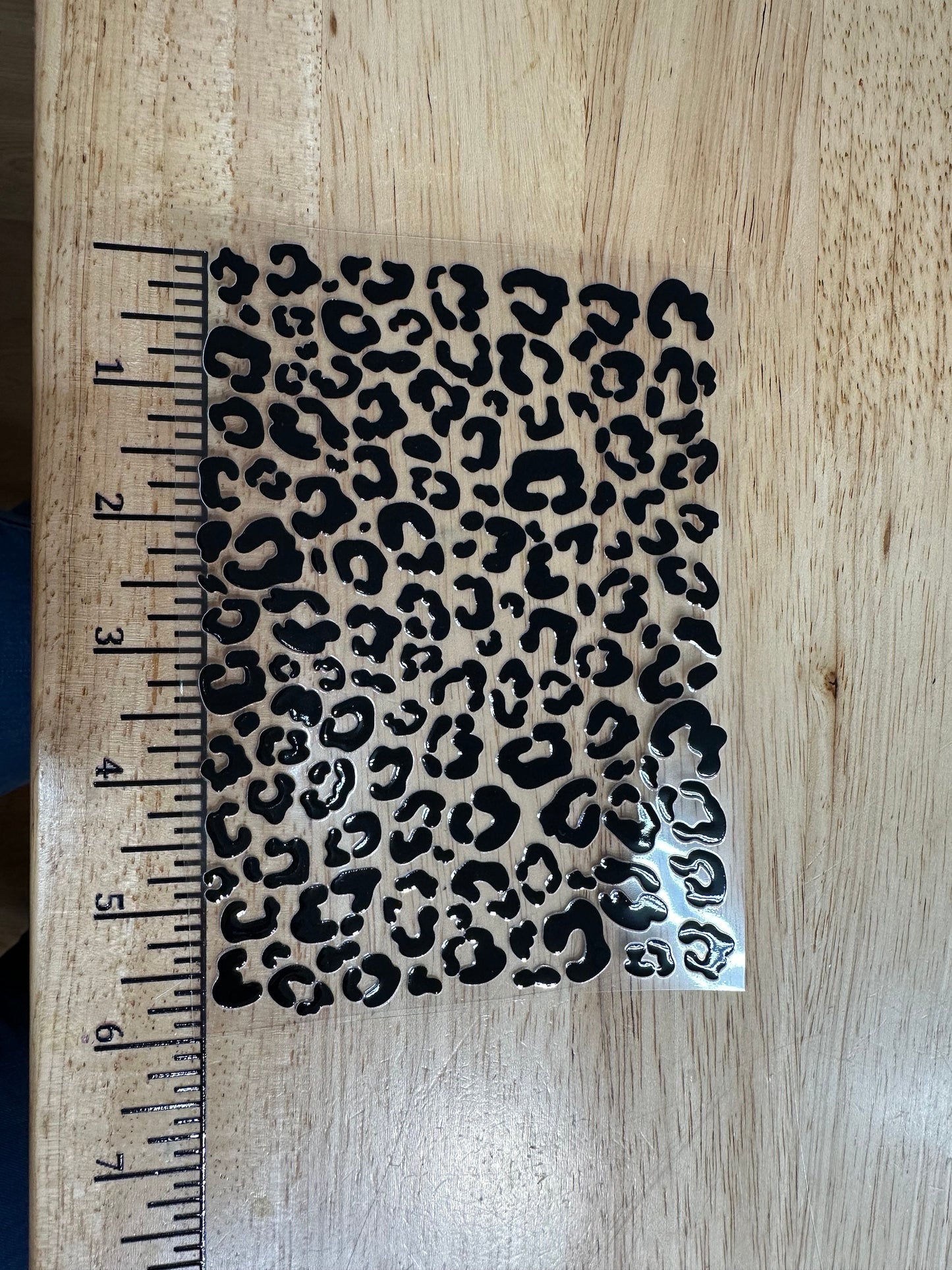 UV DTF Sticker print. Leopard spots. Cheetah spots decals, tumbler decal, permanent sticker. Uv wrap for glass can tumbler. #10023