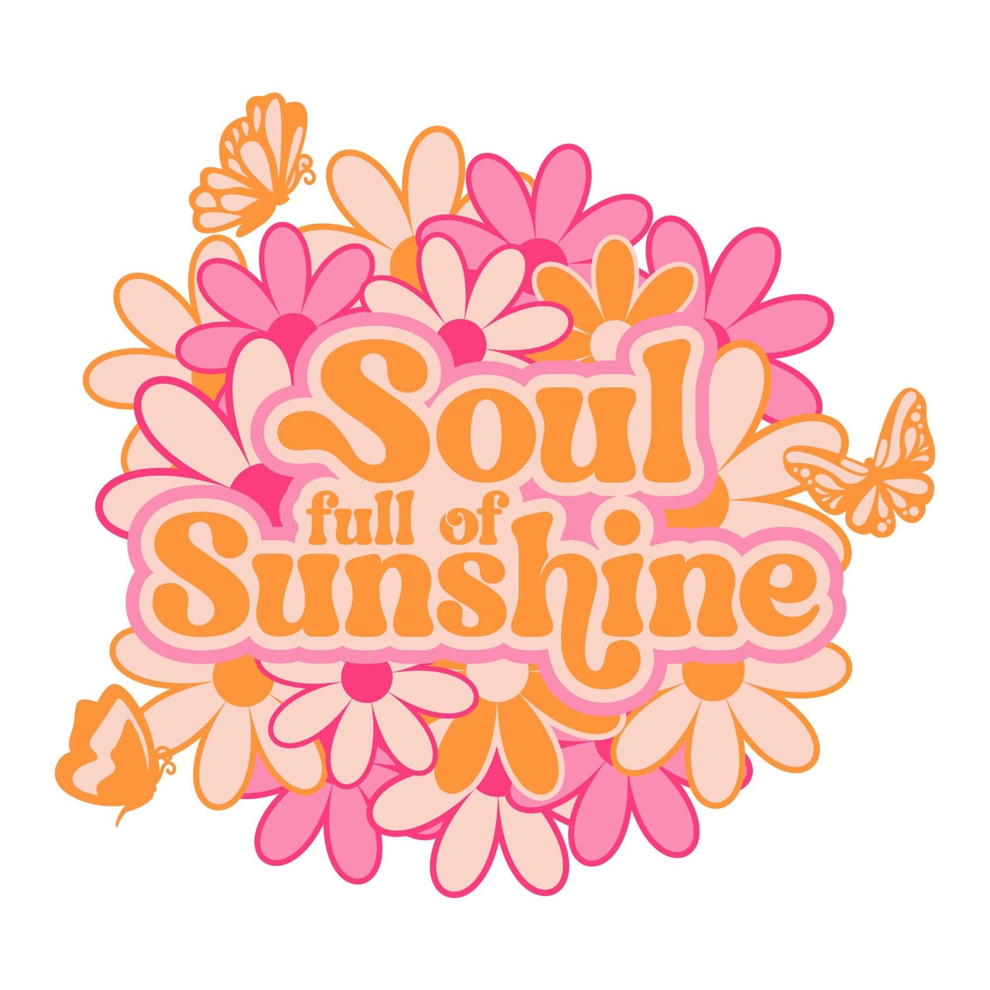 UV DTF Sticker print. Soul of sunshine decal, tumbler decal, permanent sticker. Uv wrap for glass can tumbler. #4100