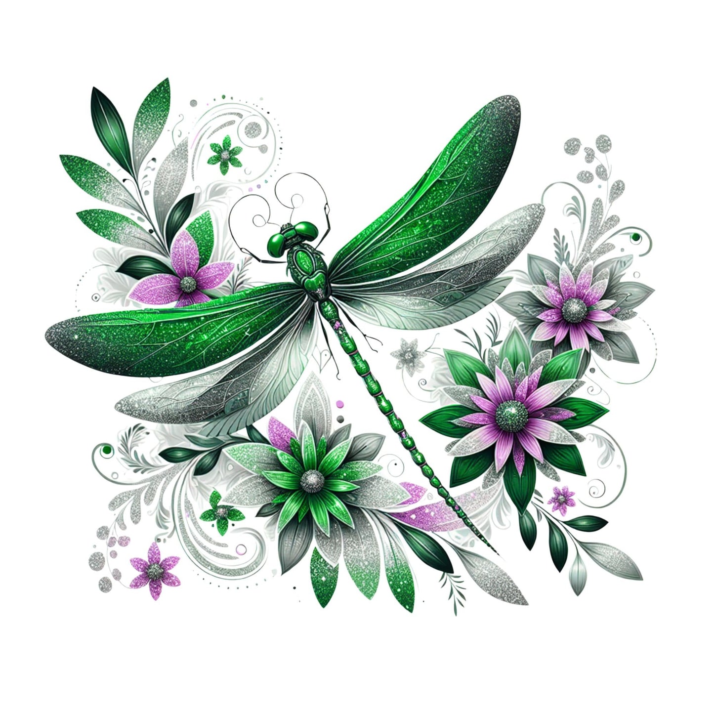 UV DTF Sticker print. Teal Dragonfly decal, tumbler decal, permanent sticker. UV wrap for glass can tumbler. #1010