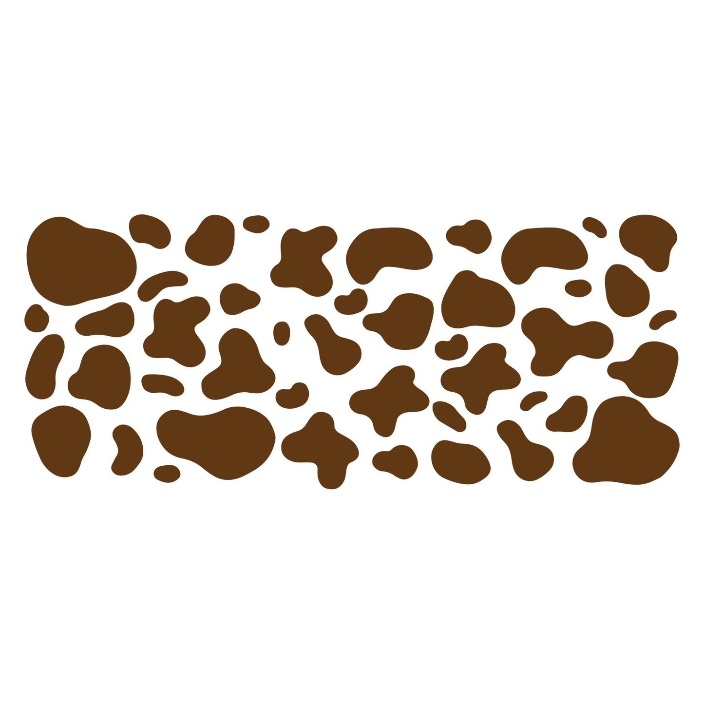 UV DTF Sticker print. Brown cow spots wrap decal, tumbler decal. UV wrap for glass can tumbler. #5109