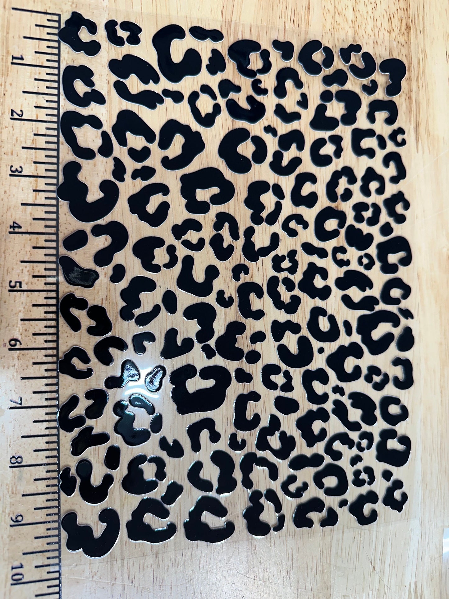 UV DTF Sticker print. Leopard spots. Cheetah spots decals, tumbler decal, permanent sticker. Uv wrap for glass can tumbler. #10023