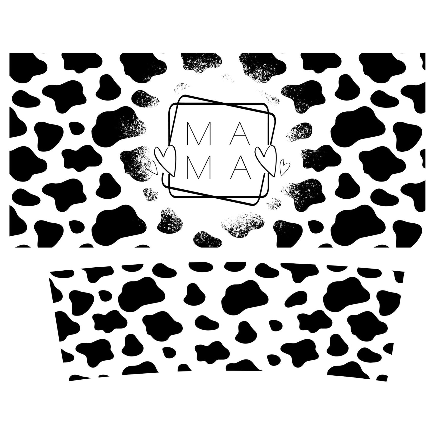 UV DTF 40 oz ready to apply Cow Print Mama decal , quencher tumbler decal, permanent sticker. UV wrap for quenchers . #3006