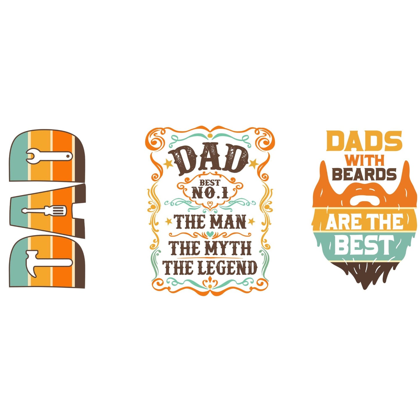 UV DTF Sticker print. Best Dad wrap decal, tumbler decal. UV wrap for glass can tumbler. #5108