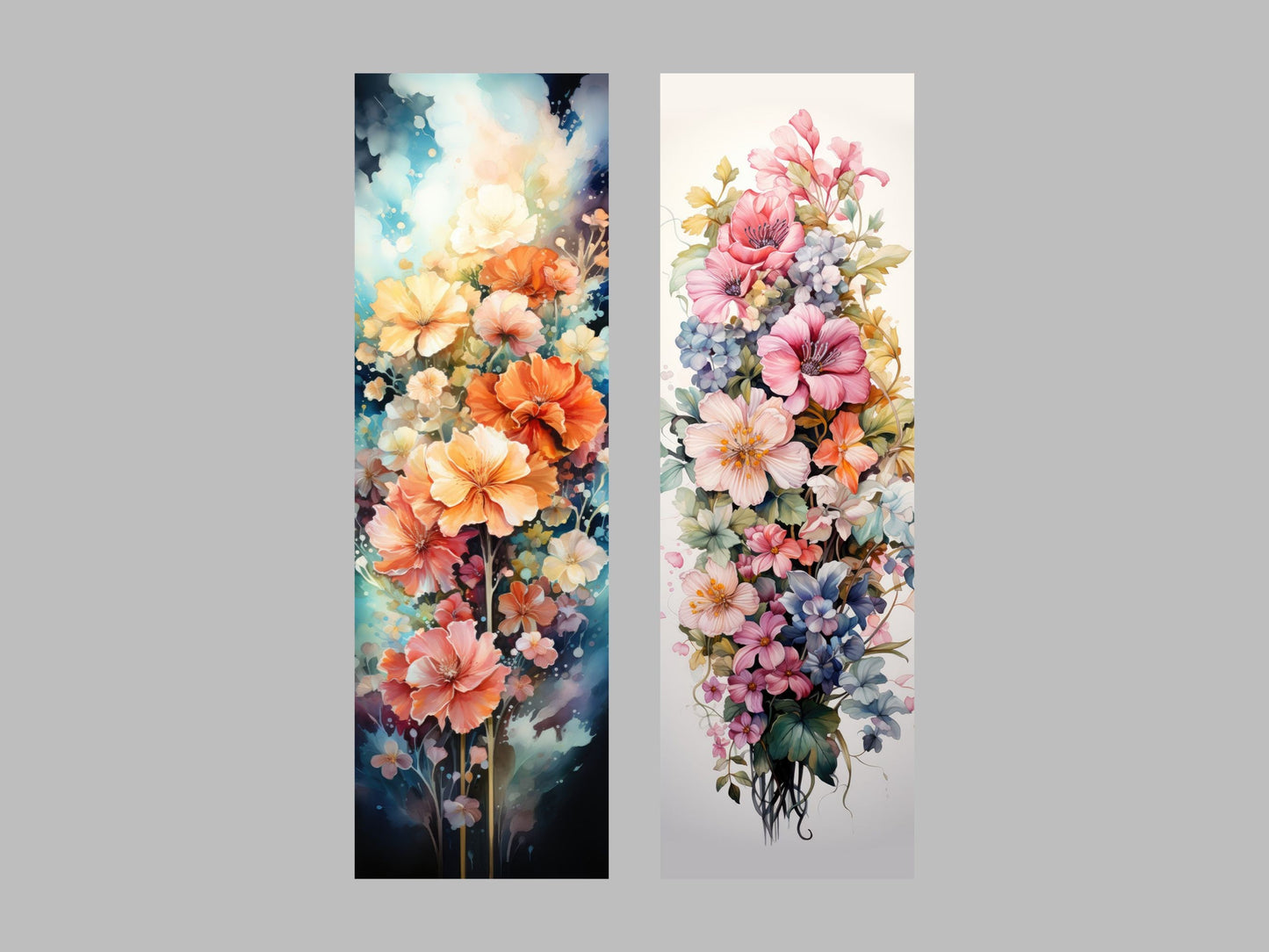 UV DTF Pen Wrap Ready To Apply Sticker Print. Pretty flowers with White backing. UV Pen wrap. #8011