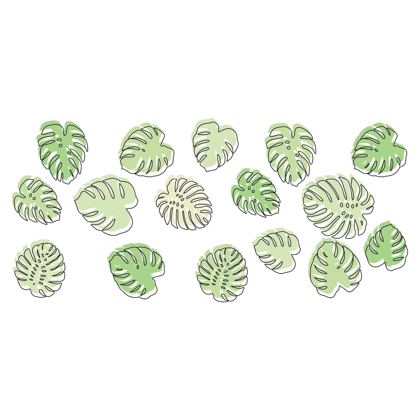 UV DTF Sticker print. Monstera wrap decal, tumbler decal. UV wrap for glass can tumbler. #5128