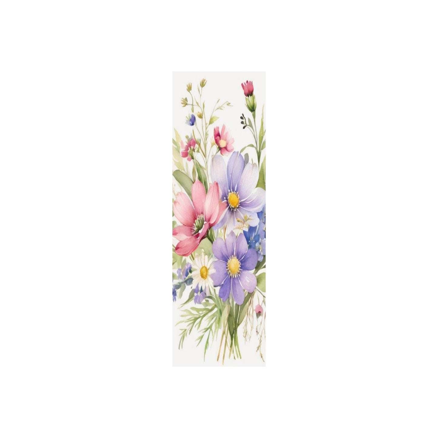 UV DTF Pen Wrap Ready To Apply Sticker Print. Wildflowers with White backing. UV Pen wrap. #8003