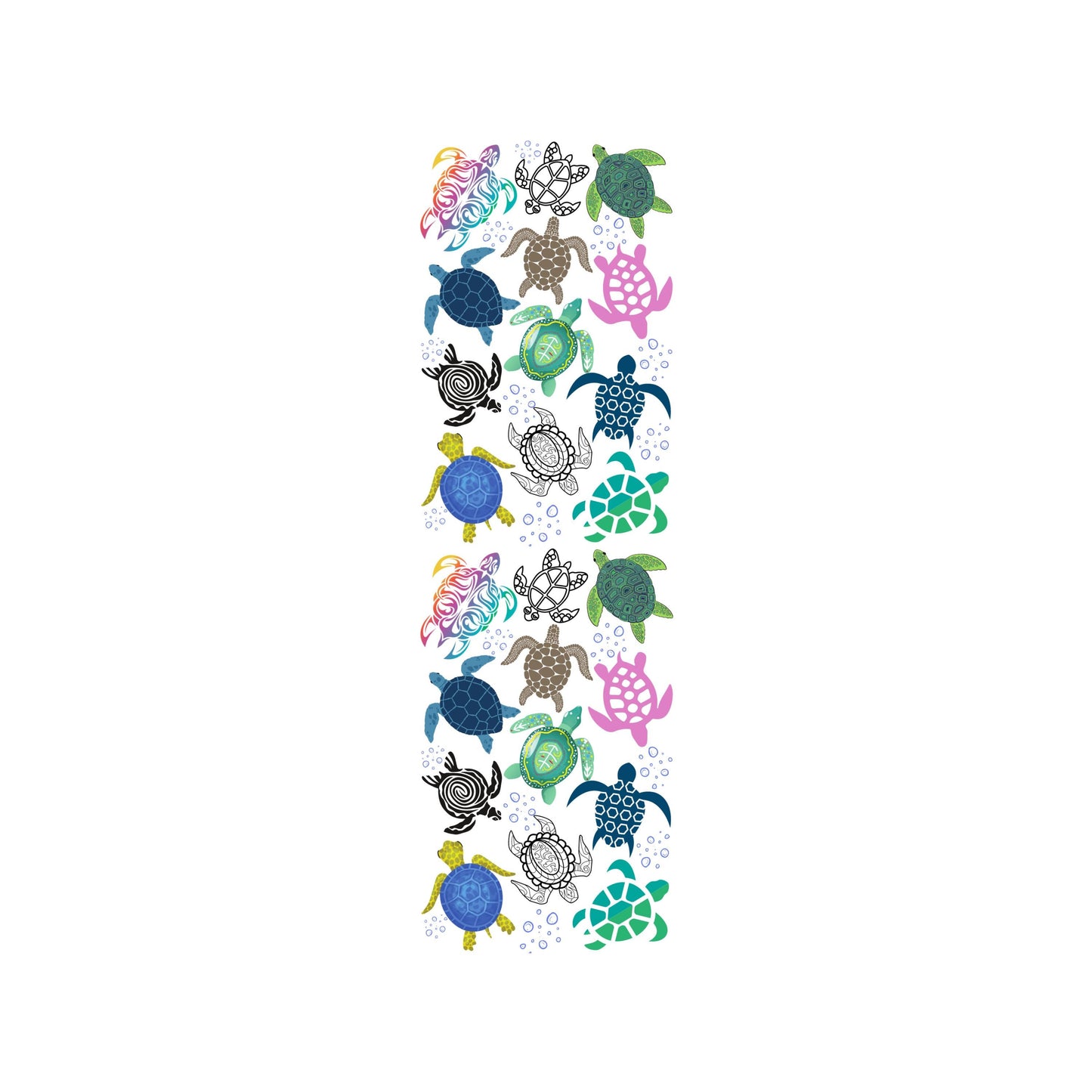 UV DTF Pen Wrap Ready To Apply Sticker Print. Sea turtles with White backing. UV Pen wrap. #8004