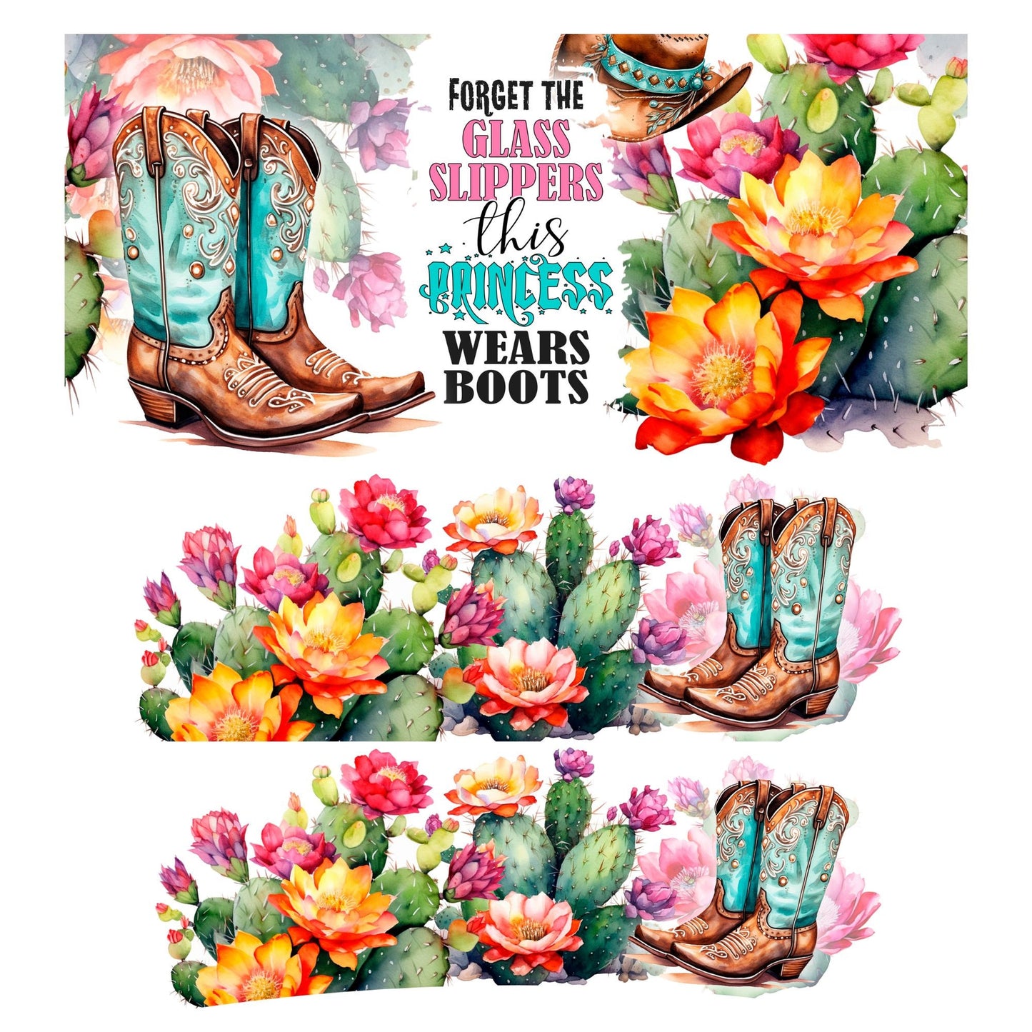 UV DTF 40 oz ready to apply This Princess Wears Boots decal , quencher tumbler decal, permanent sticker. UV wrap for quenchers . #3013